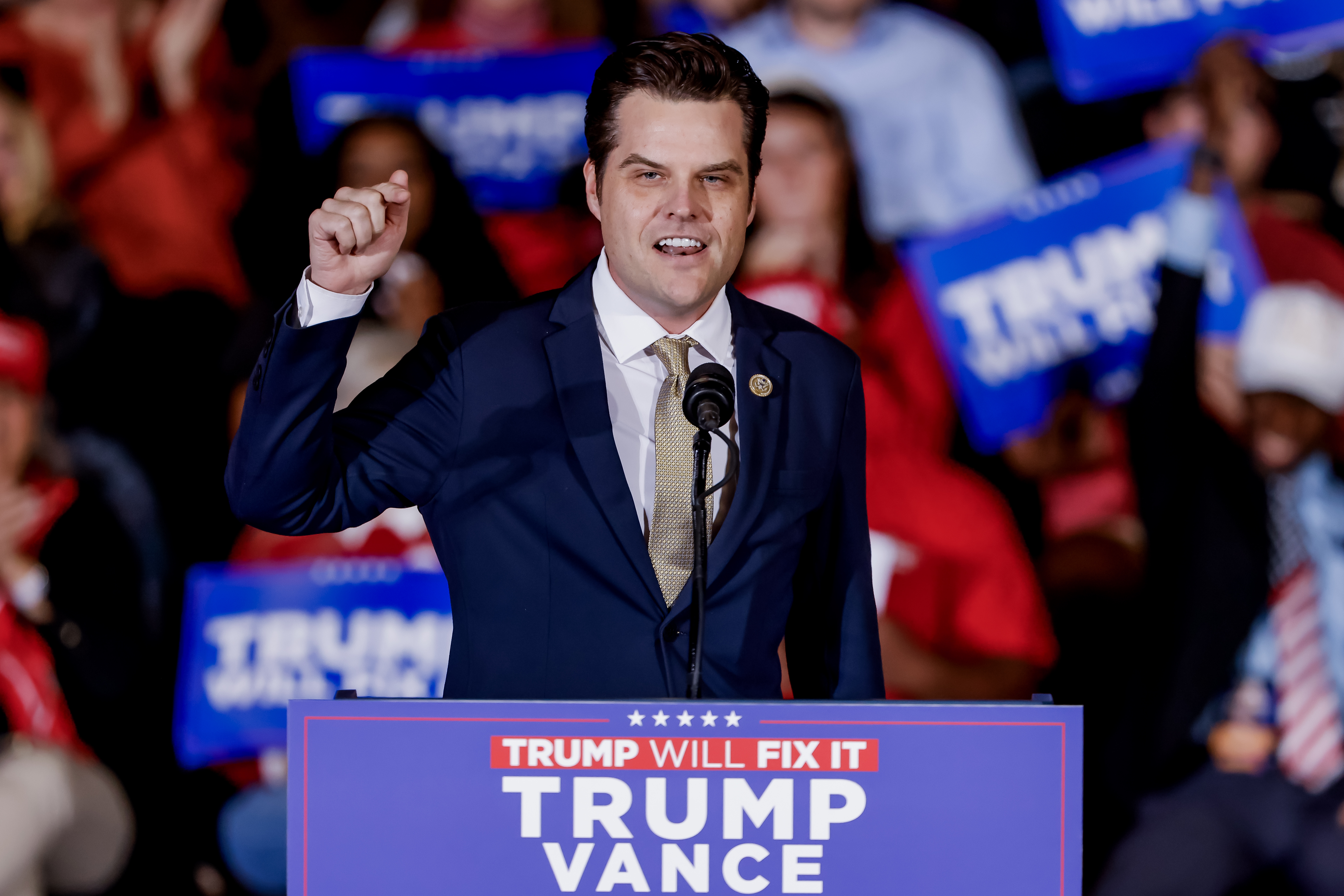 Republican vice presidential nominee Sen. JD Vance campaigns in Atlanta, Georgia