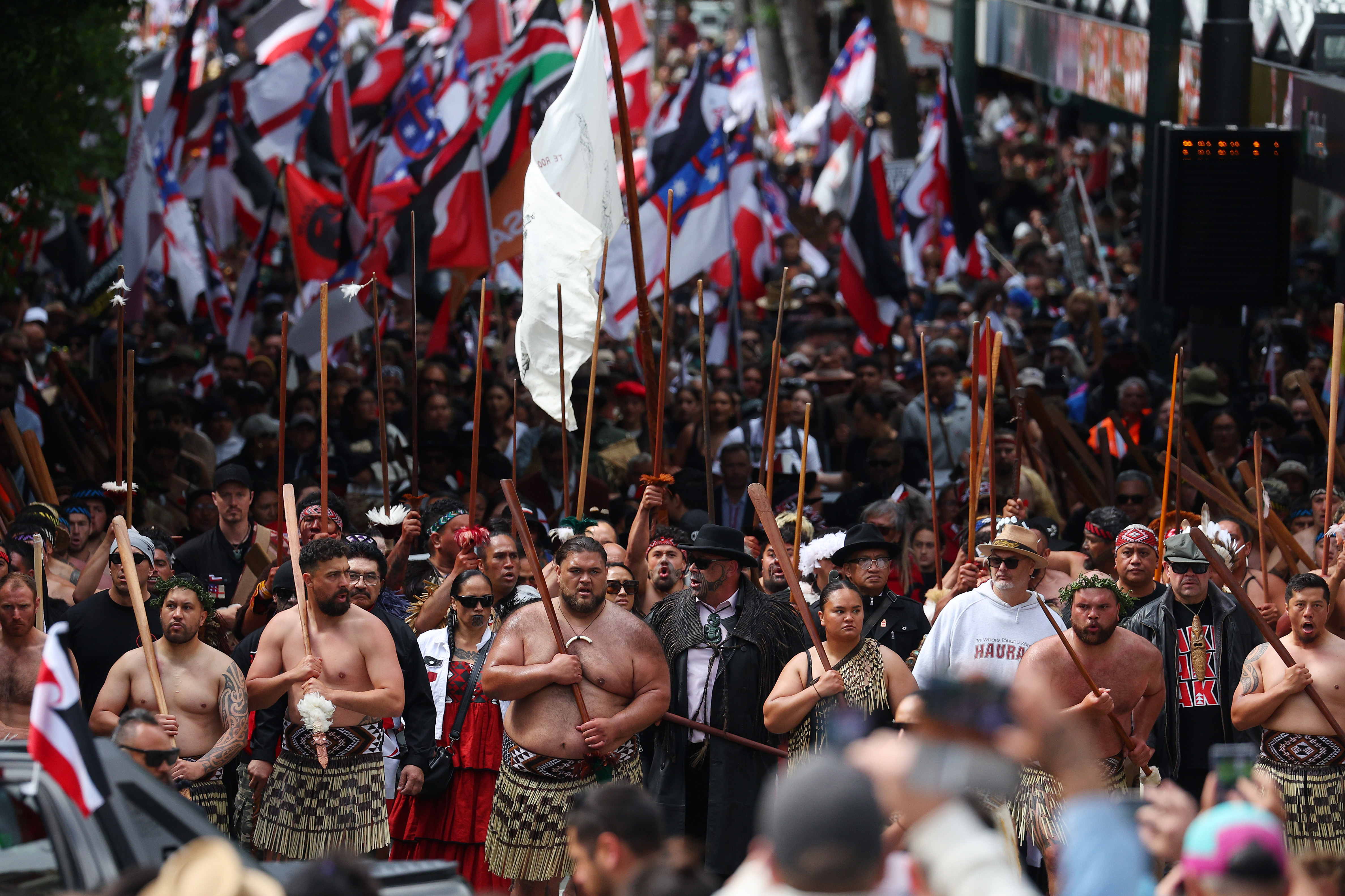 Hikoi In Opposition To The Treaty Principles Bill Arrives In Wellington