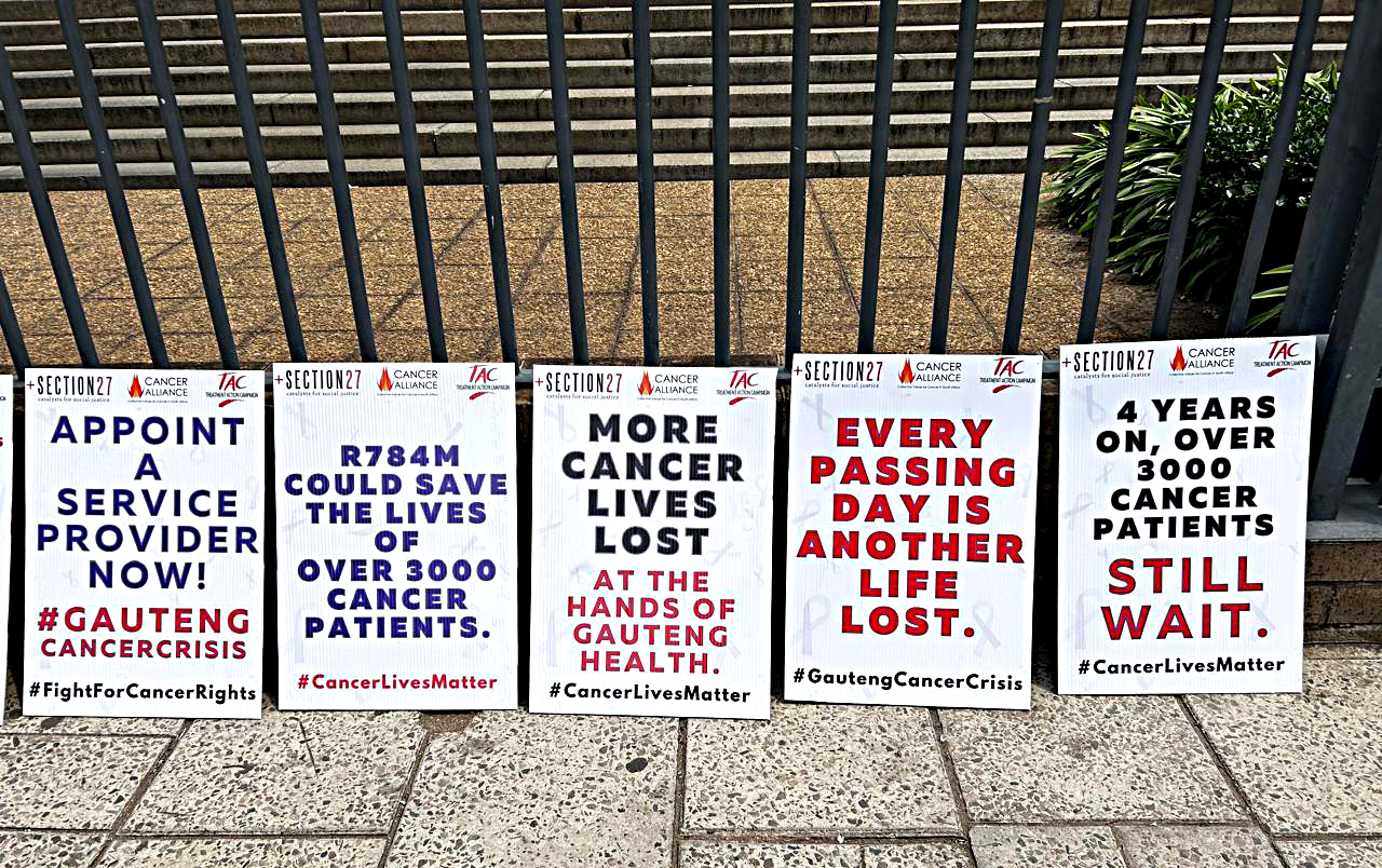 Urgent legal battle: Activists demand action for 3,000 Gauteng cancer patients awaiting treatment