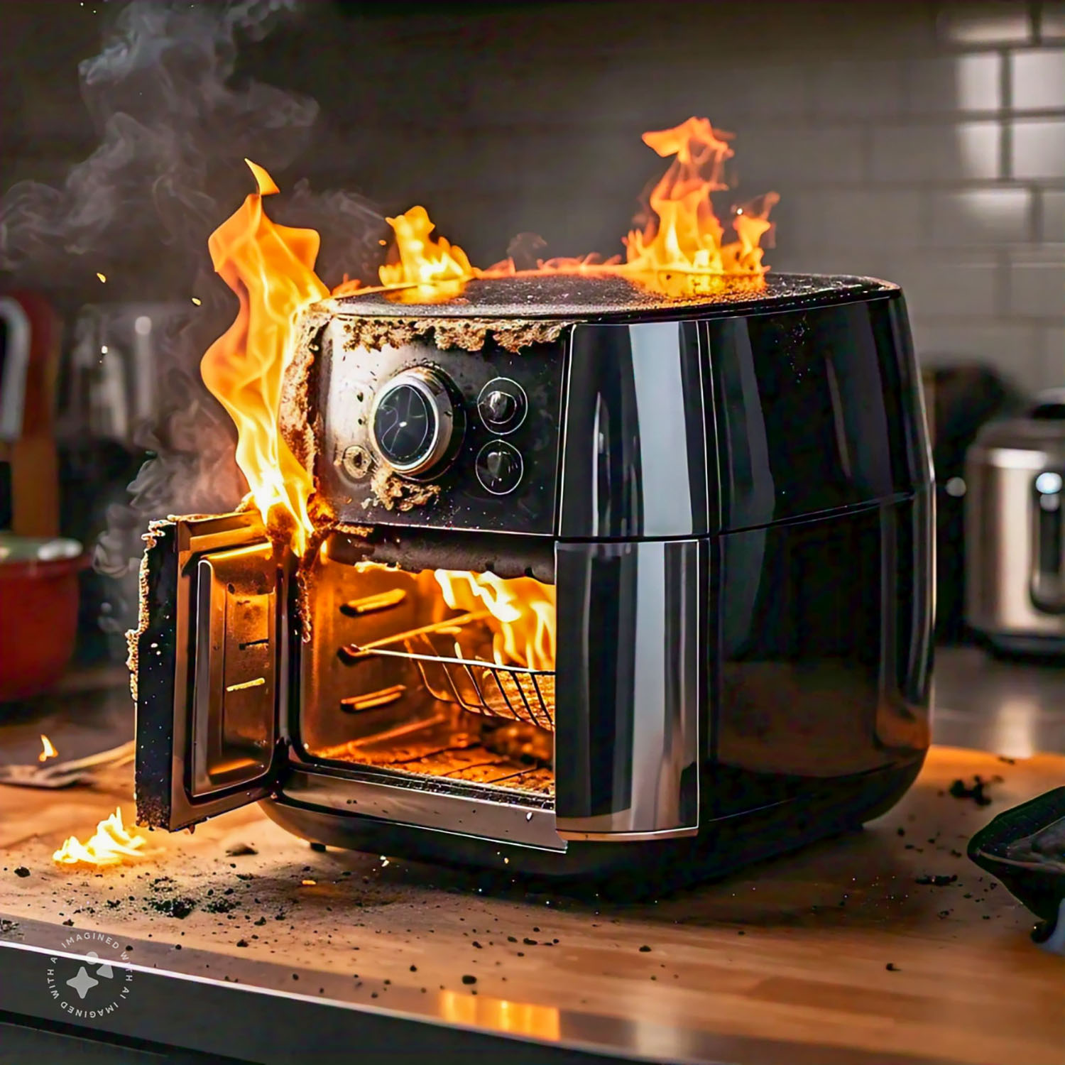 Kitchen Inferno — burn baby burn, demon air fryer!