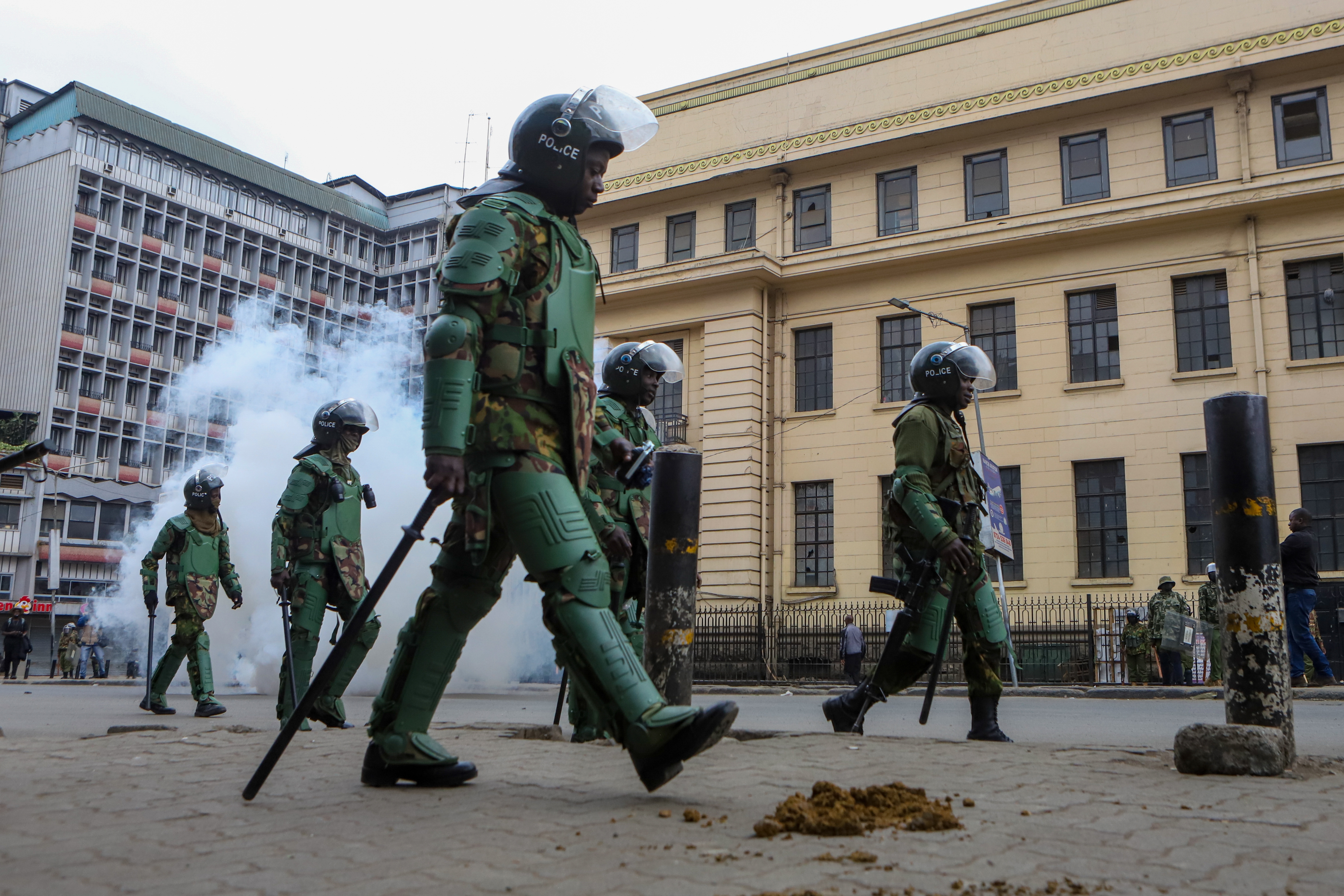 Clashes during anti-government protest in Nairobi