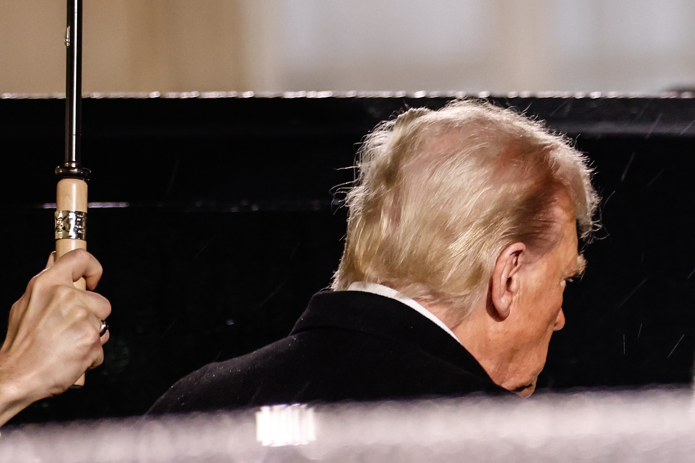 French President Macron receives US president-elect Donald Trump at the Elysee Palace