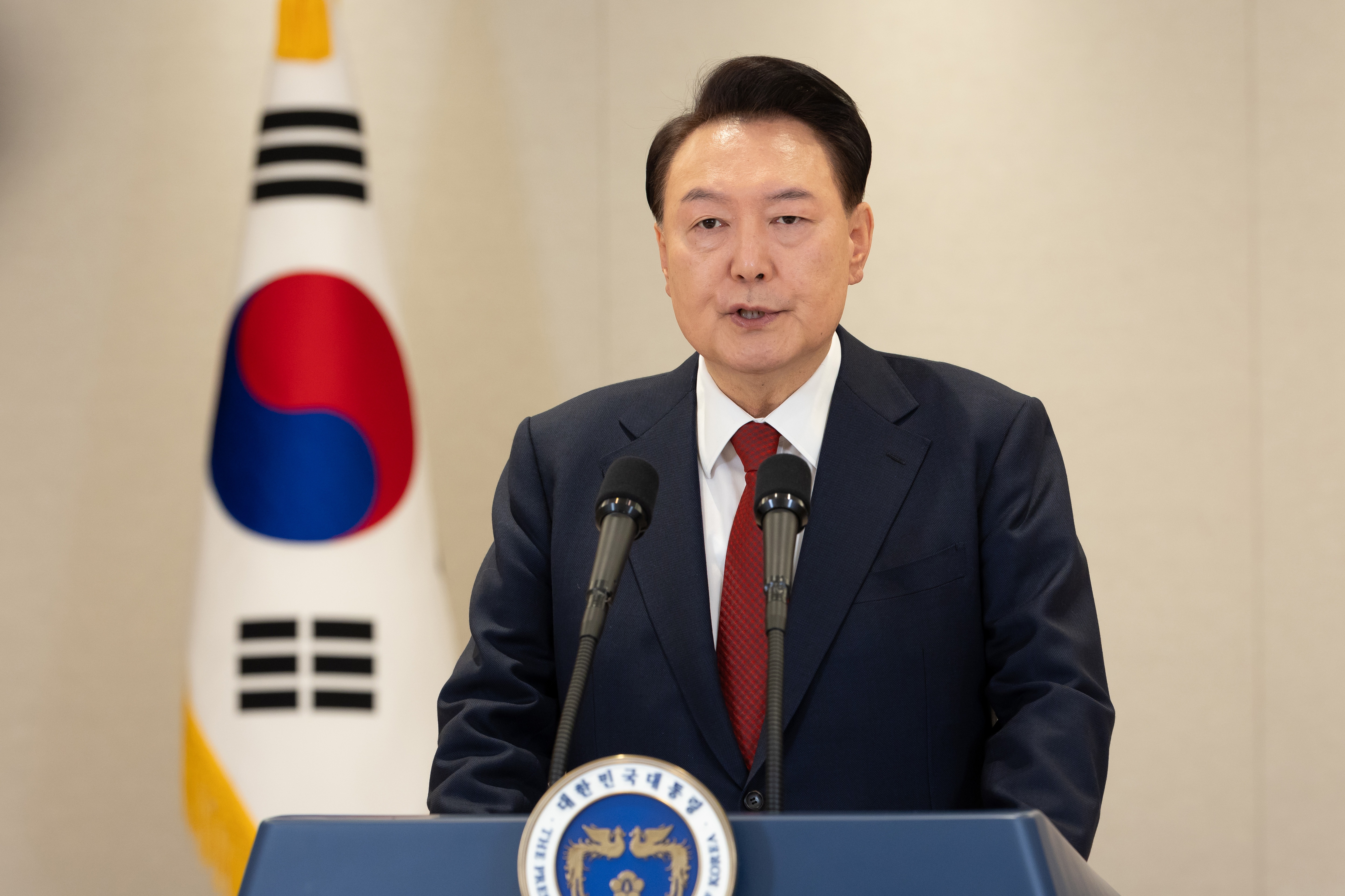 South Korean President Yoon makes public address