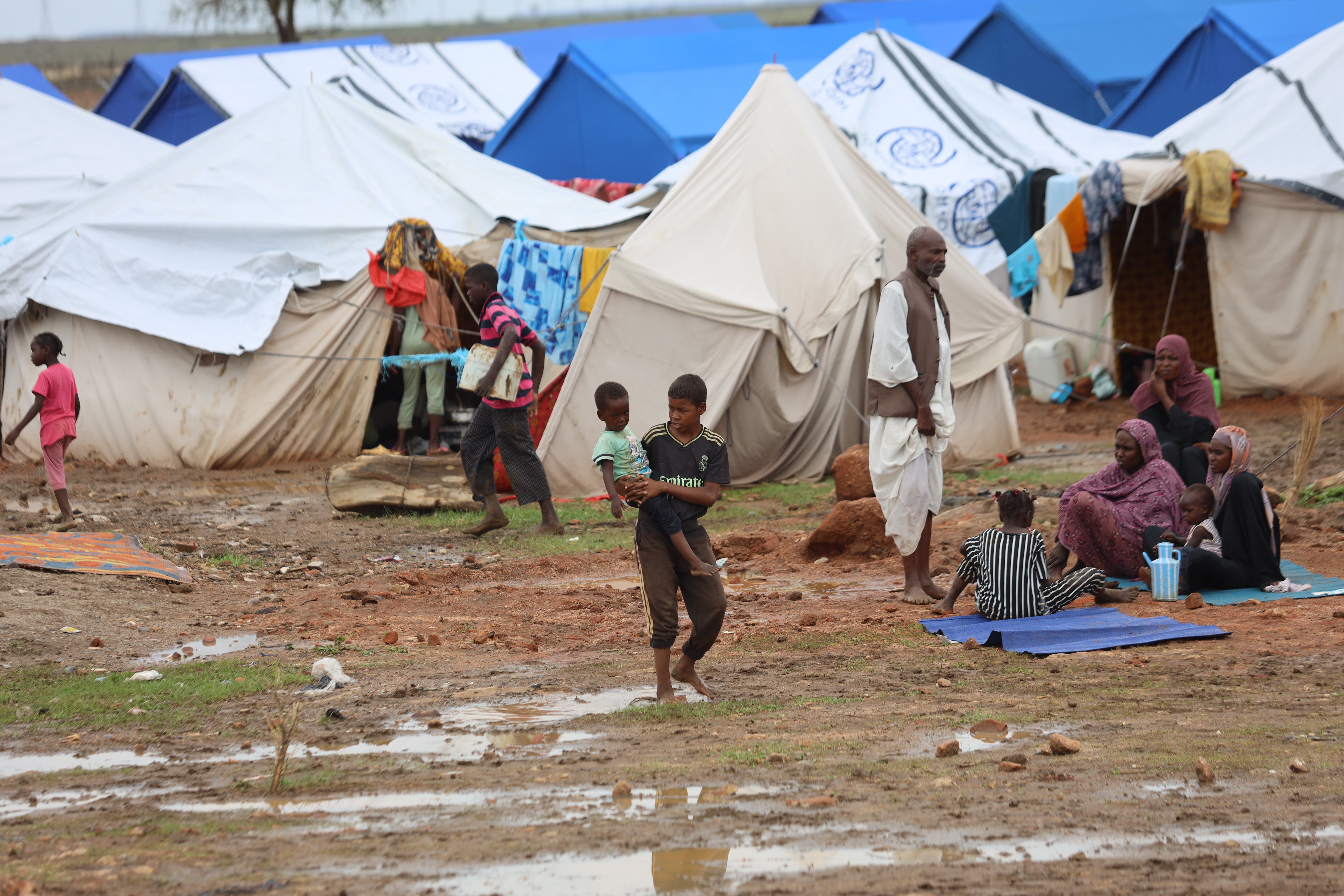 Camp of internally displaced people at Gedaref city, eastern Sudan
