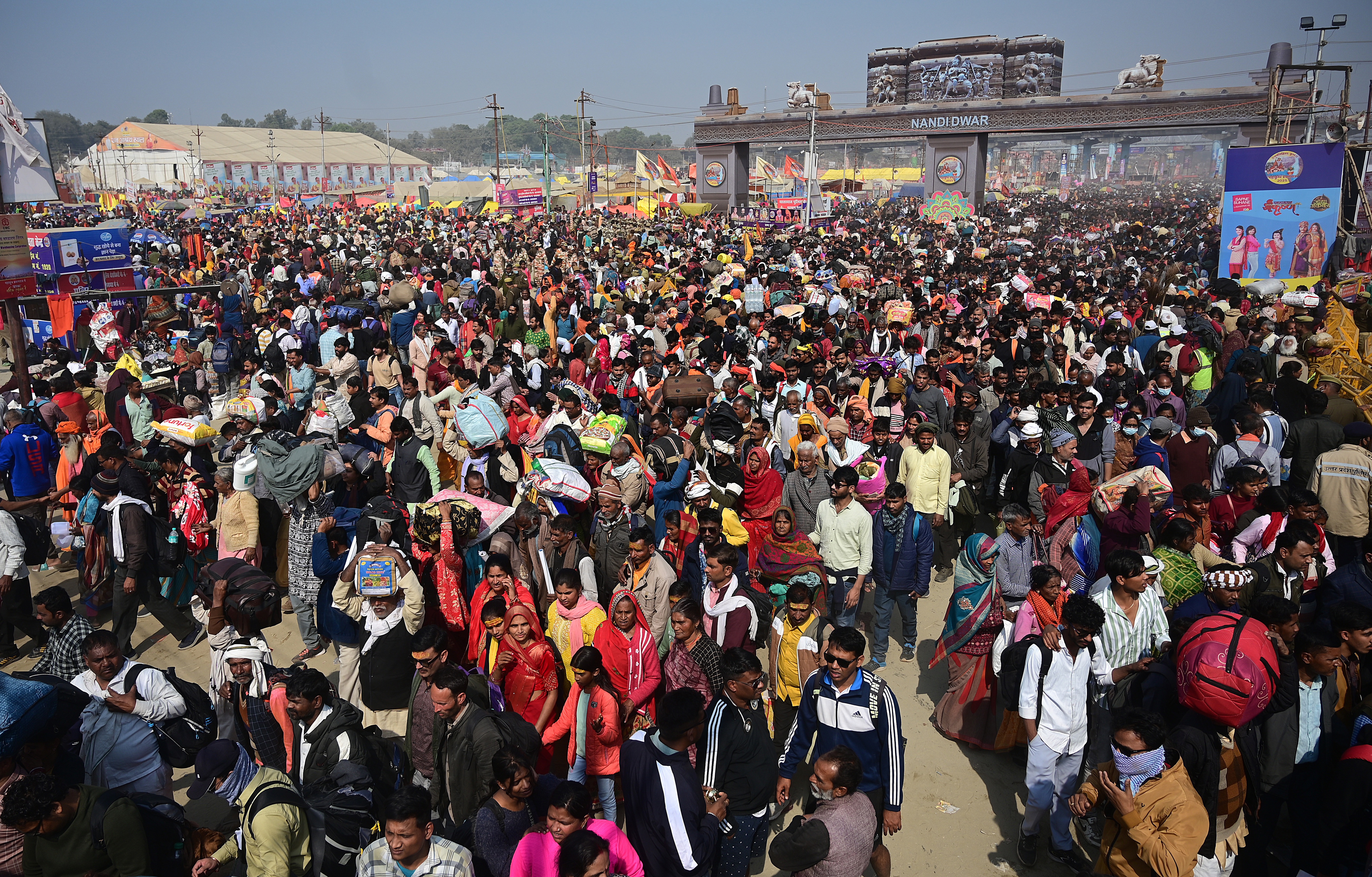 Hindu festival Kumbh Mela in India's Uttar Pradesh