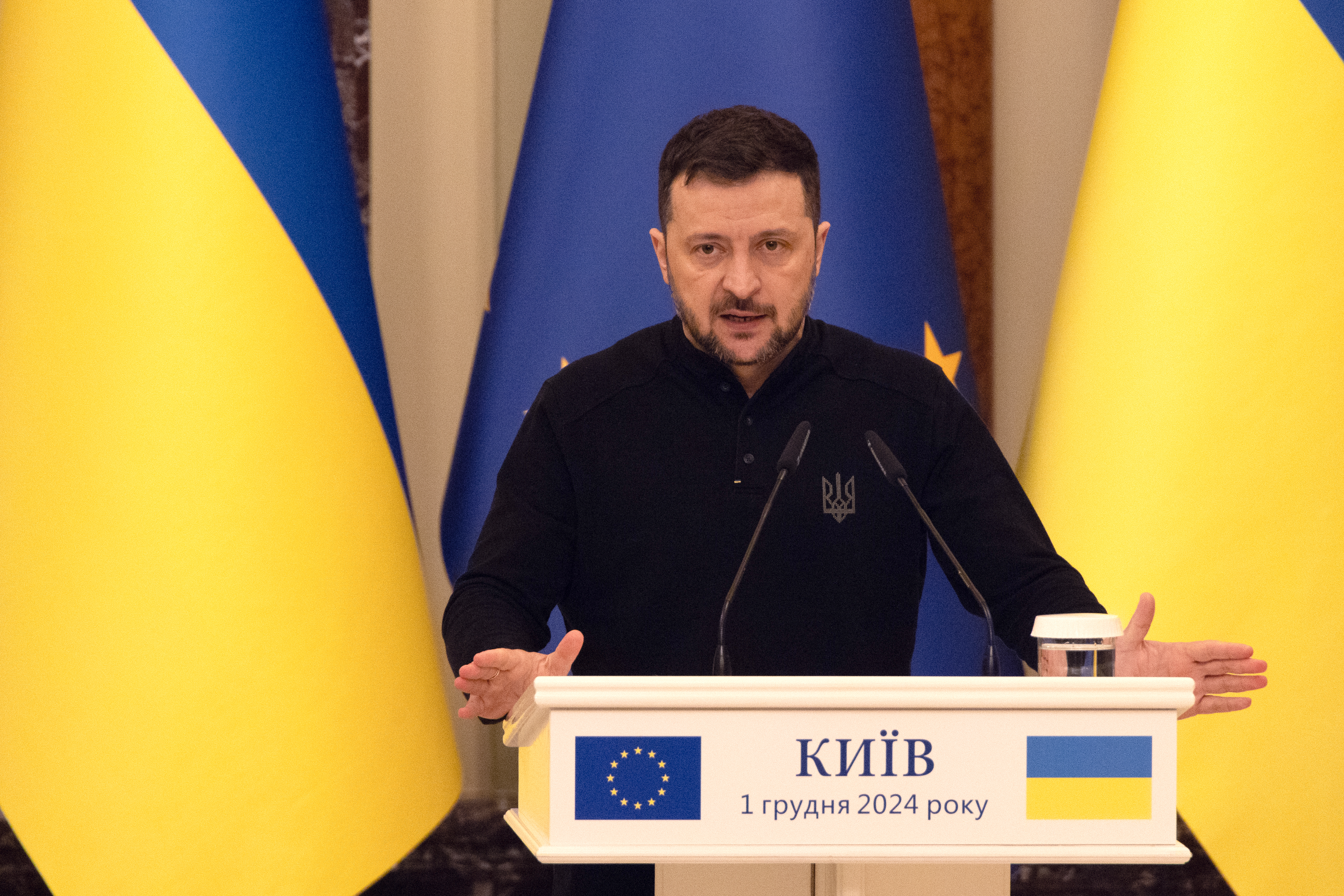 Ukrainian President Zelensky Hosts EU Officials In Kyiv