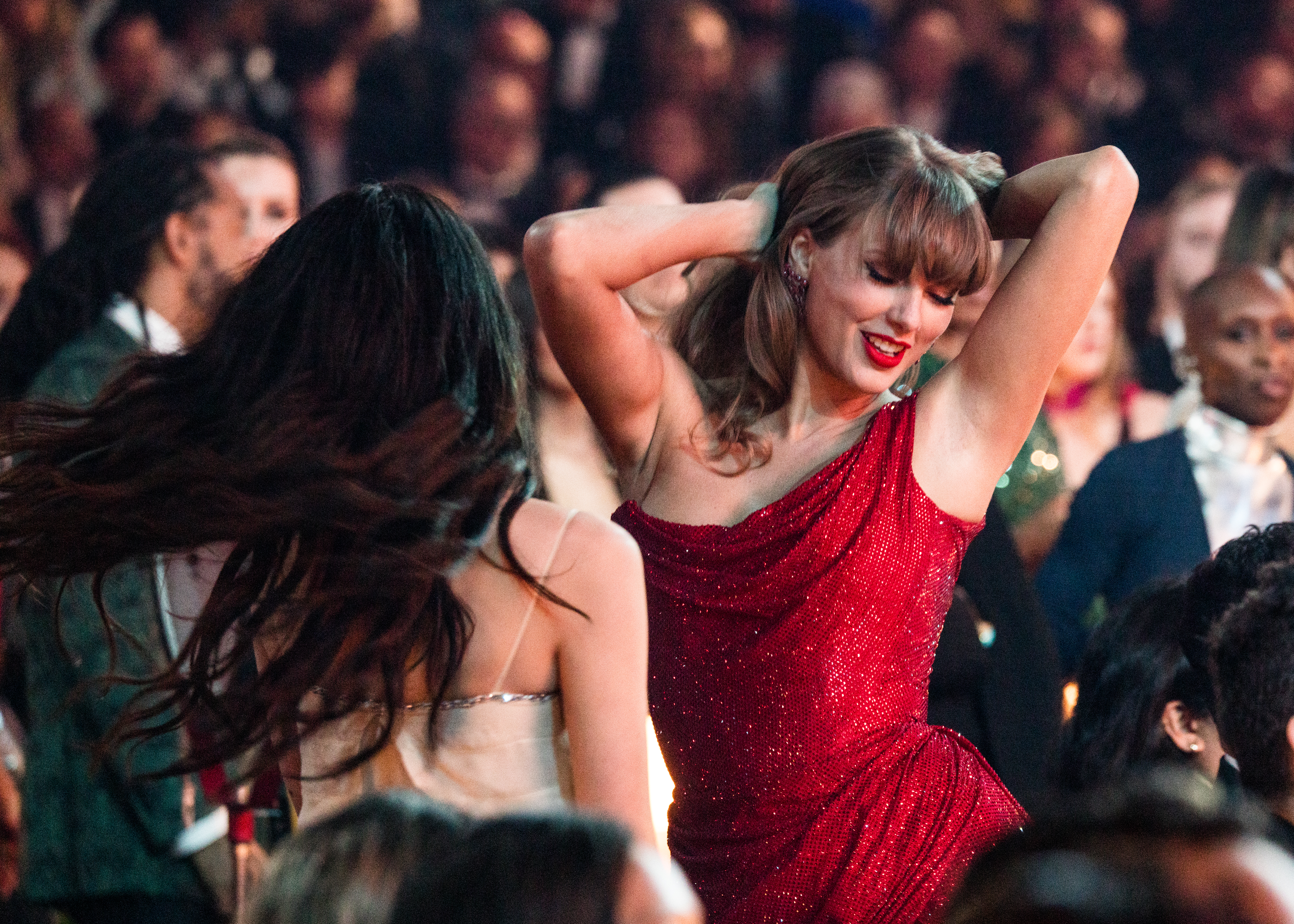 Taylor Swift attends the 67th Annual GRAMMY Awards at Crypto.com Arena on February 02, 2025 in Los Angeles, California.  (Photo by John Shearer/Getty Images for The Recording Academy)