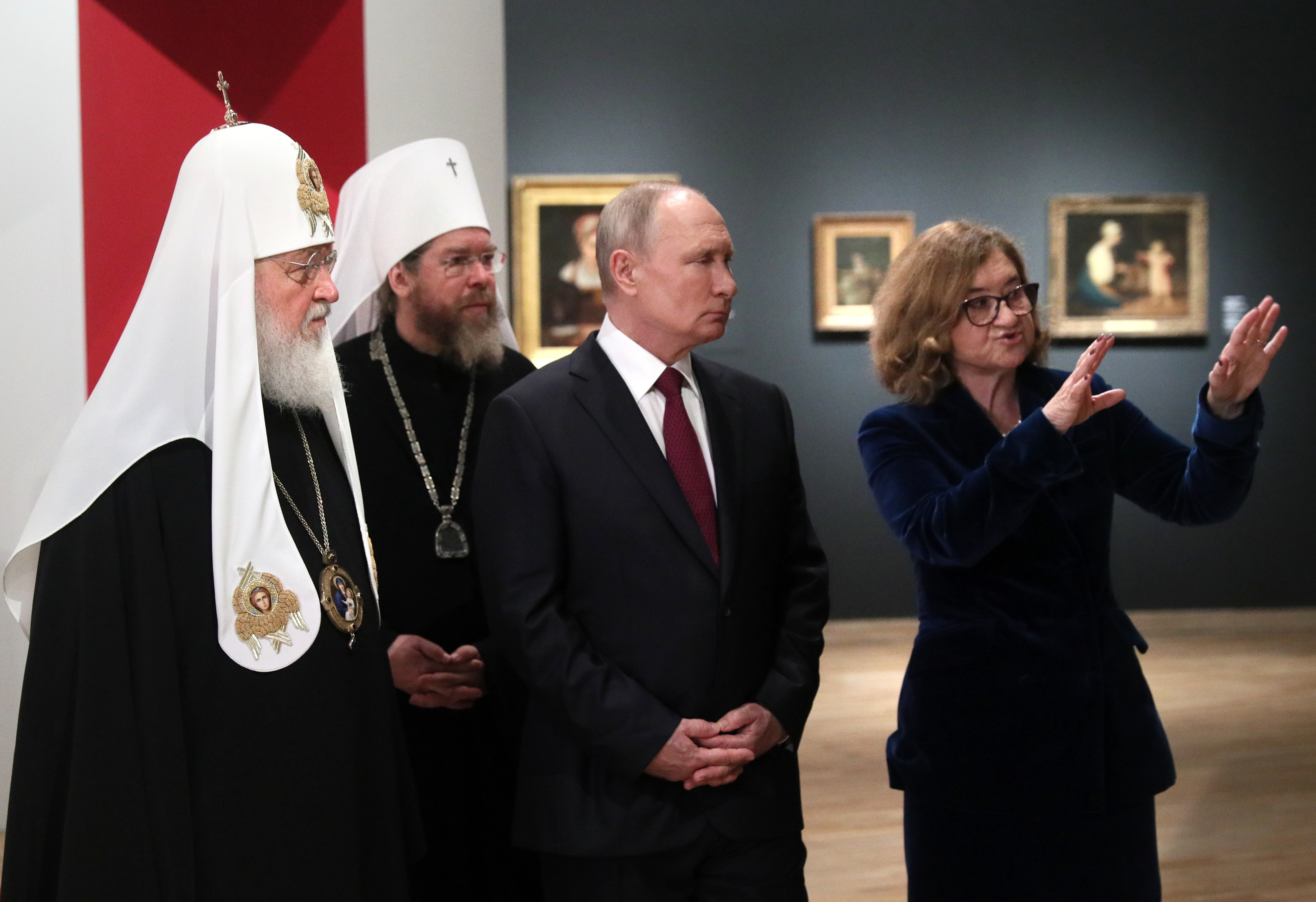 Russian President Putin visits exhibition at the State Tretyakov Gallery in Moscow