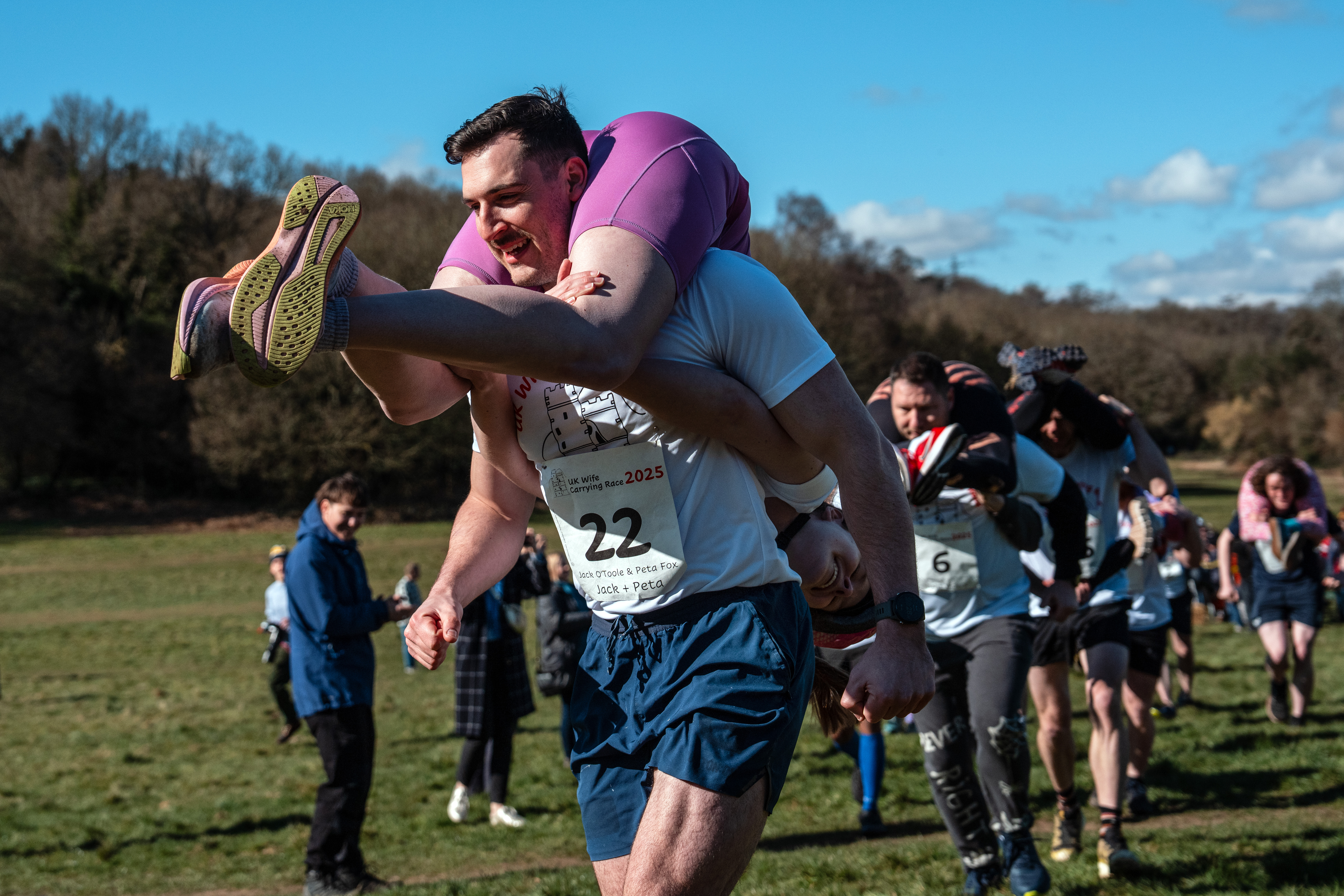The UK wife-carrying race, and more from around the world