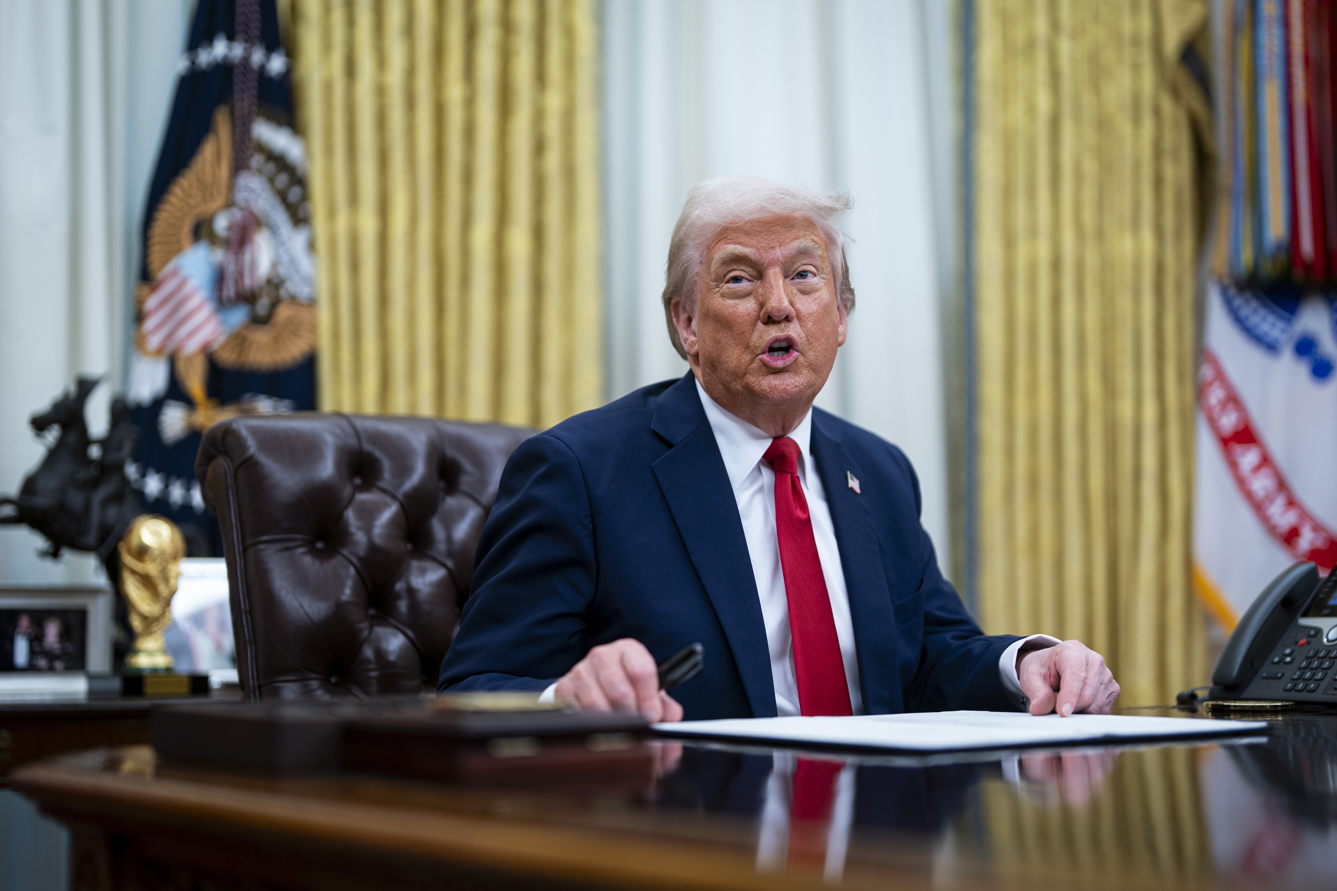 US President Donald Trump signs executive order