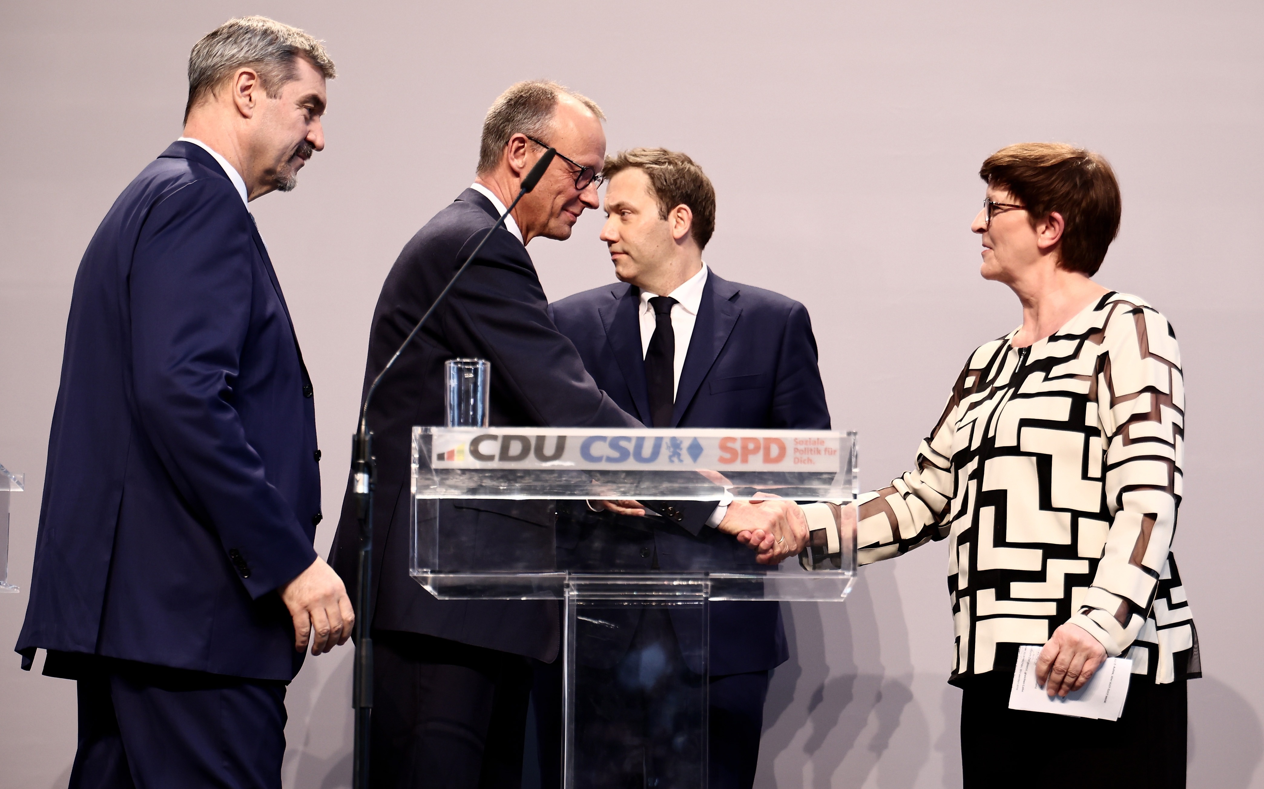 Presentation of the joint coalition agreement between the SPD and CDU/CSU in Berlin