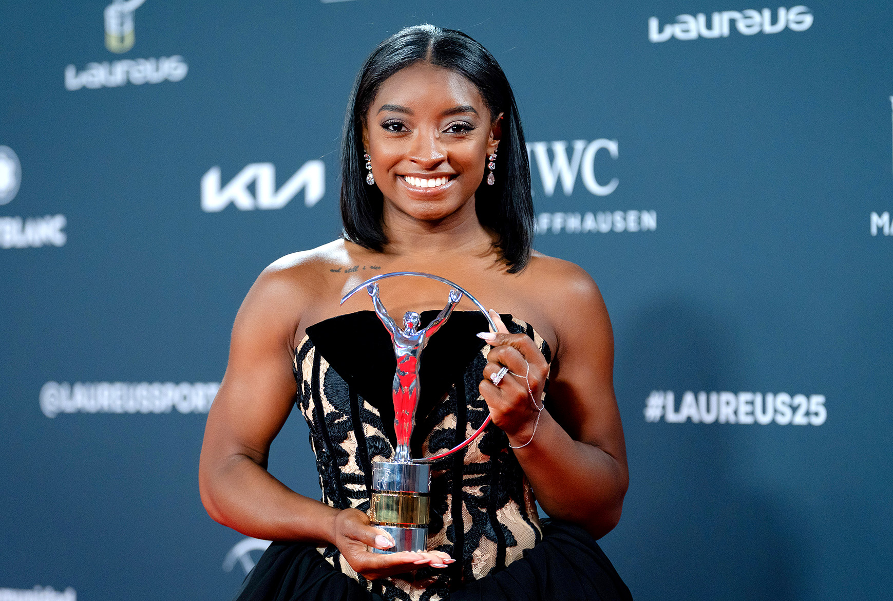 Simone Biles shelves future plans despite winning fourth Laureus Sportswoman of the Year award
