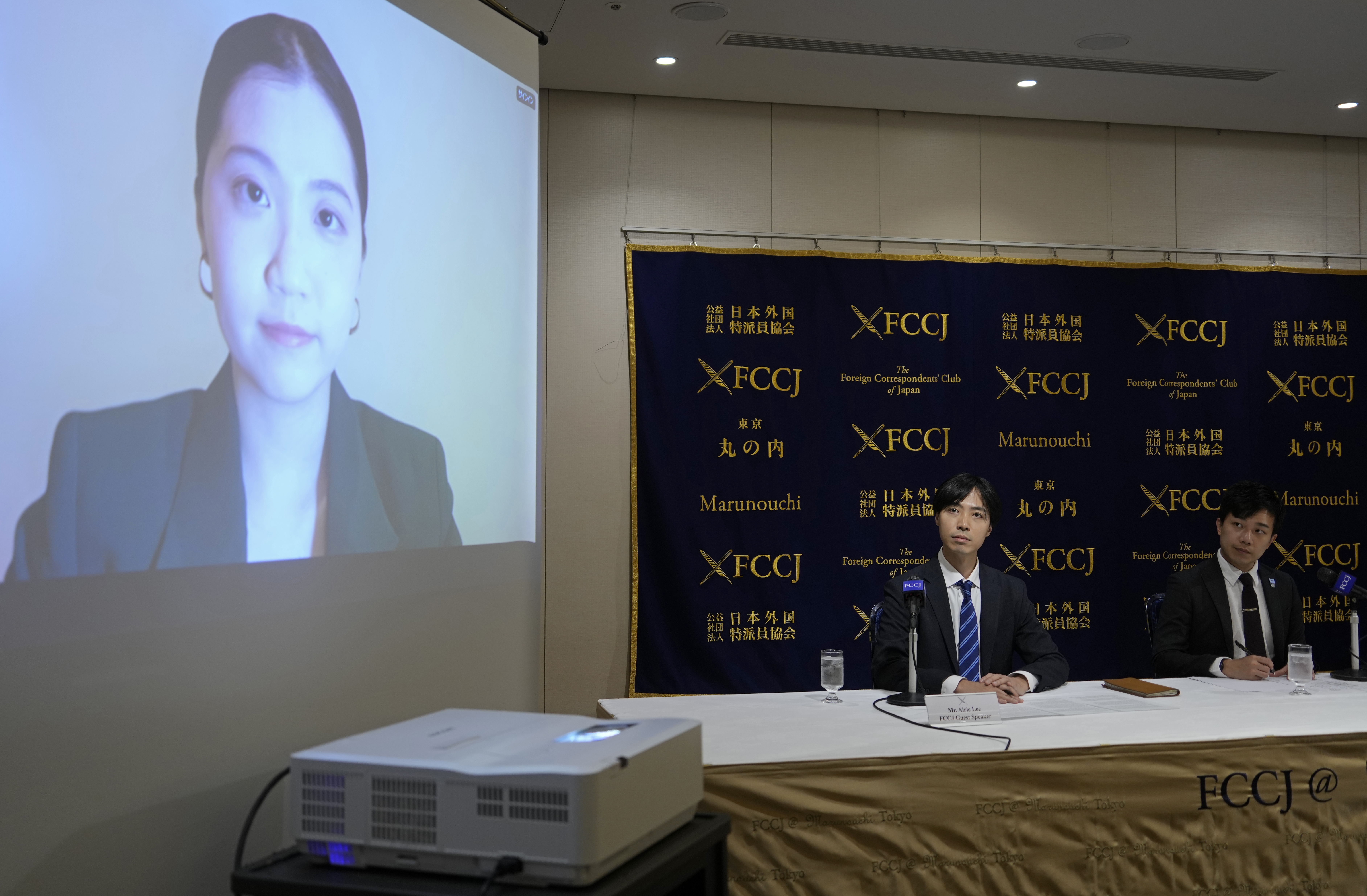 Exiled Hong Kong activists hold press conference in Japan