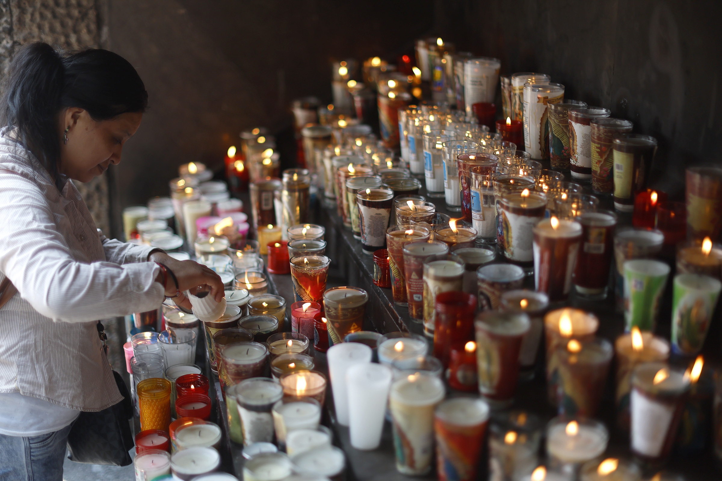 Mexicans pray at the Basilica of Guadalupe for Pope Leo XIV