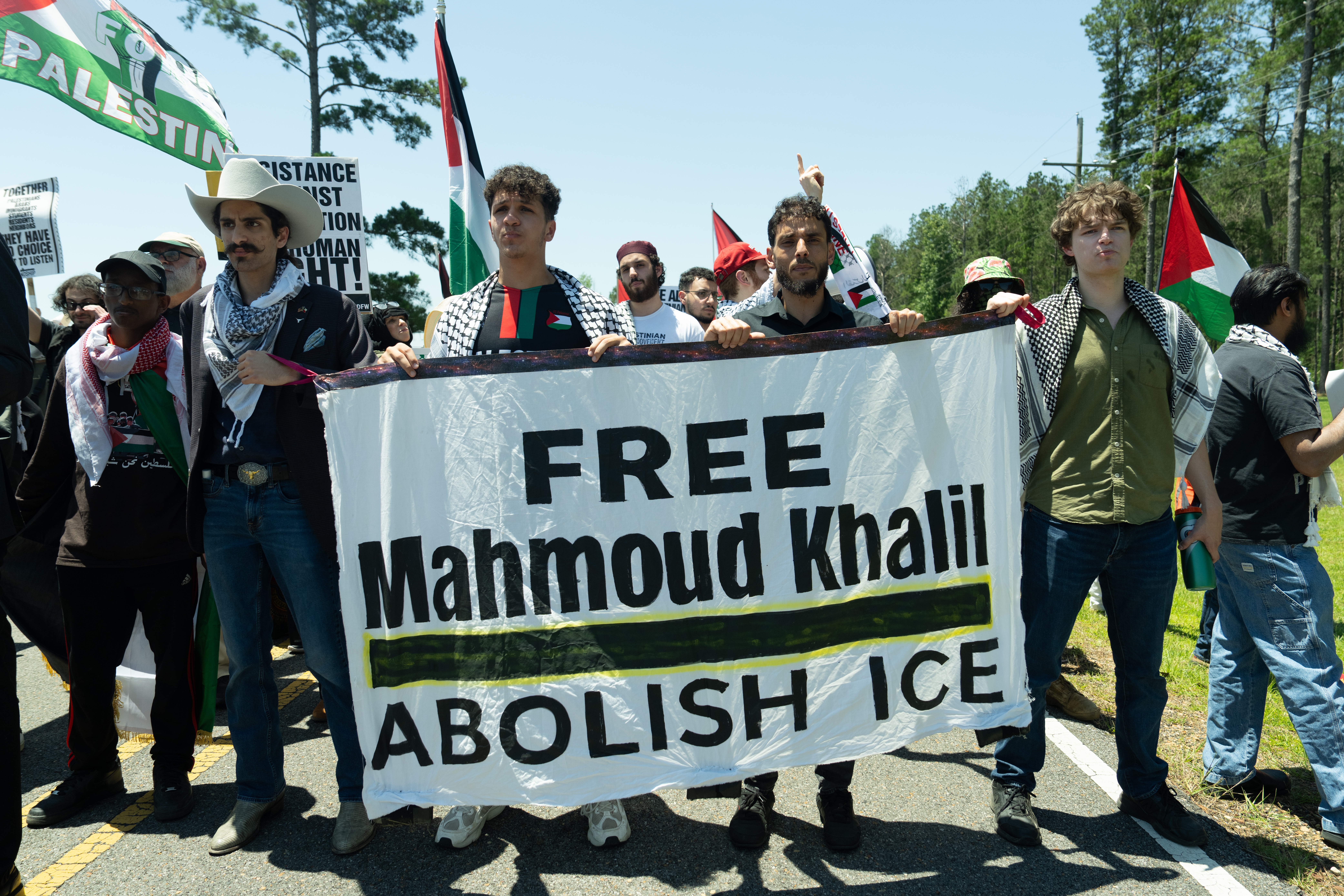 Rally in Louisiana demands release of detained pro-Palestinian Columbia student