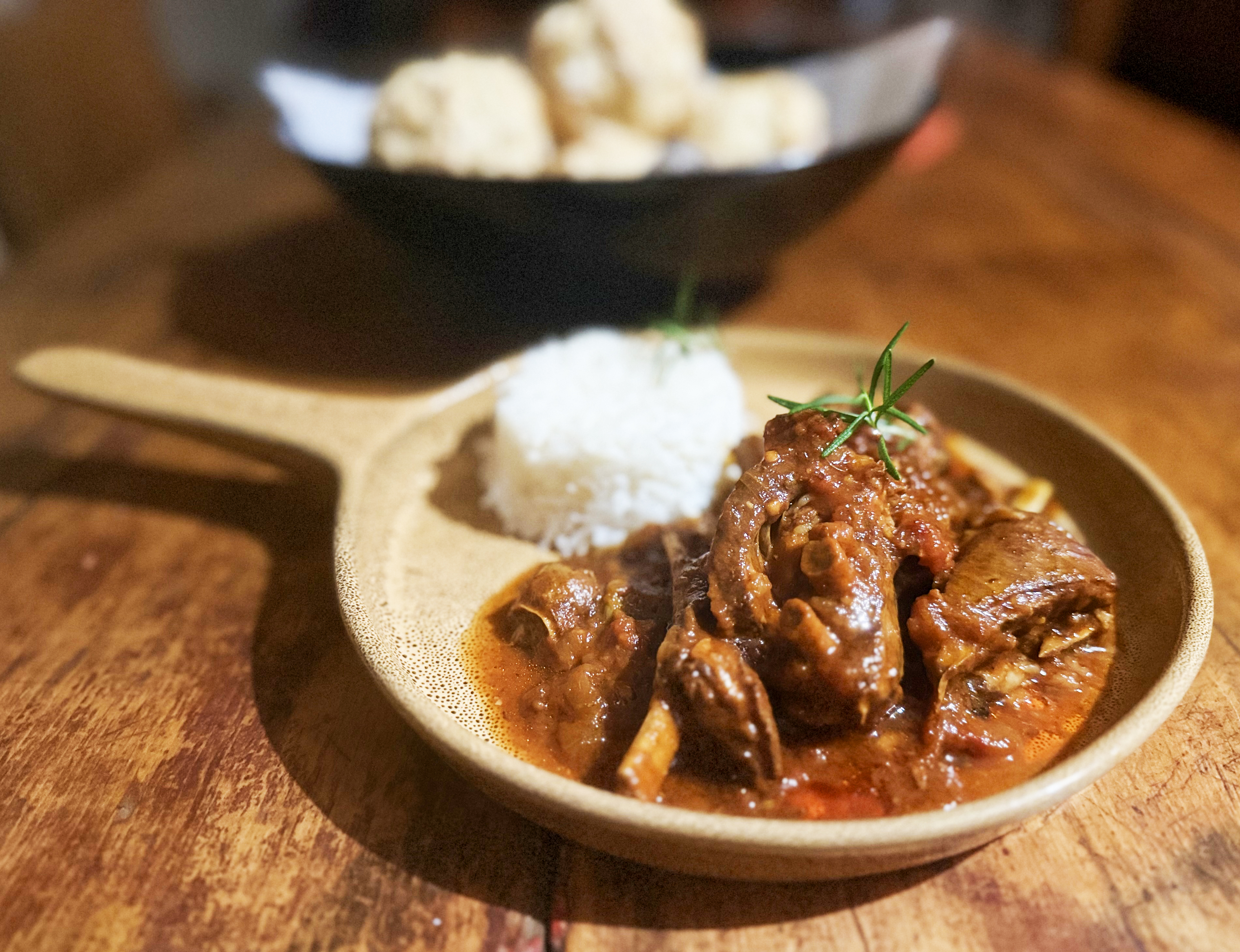 Roasted tomato bredie, a twist on a classic