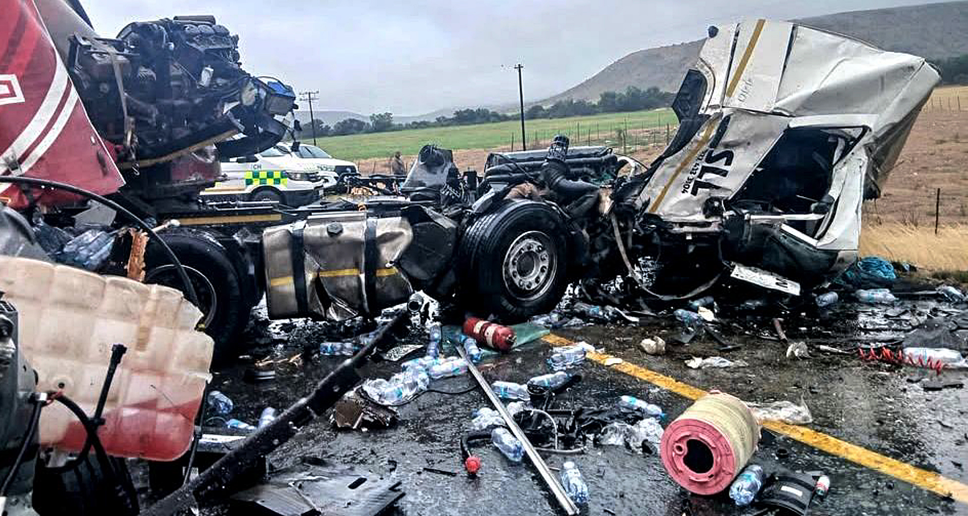 Eastern Cape’s N10 shut down for eight hours after two-truck head-on collision
