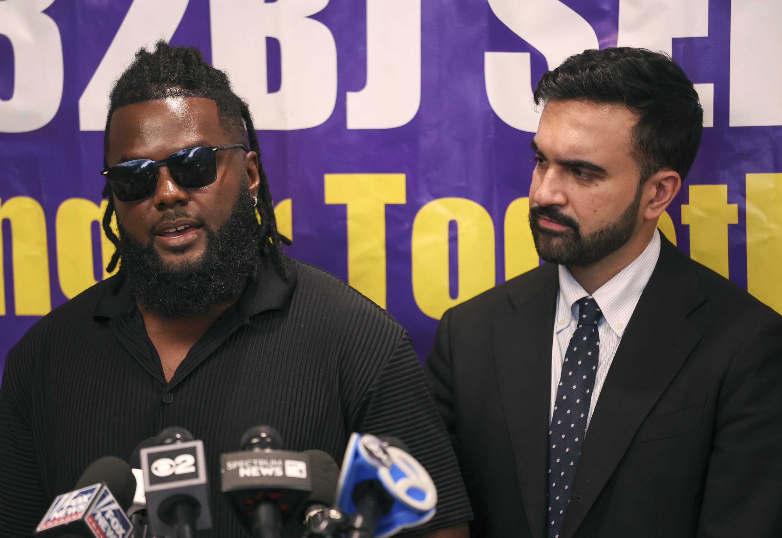 New York mayor candidate Mamdani honors victims of mass shooting during press conference