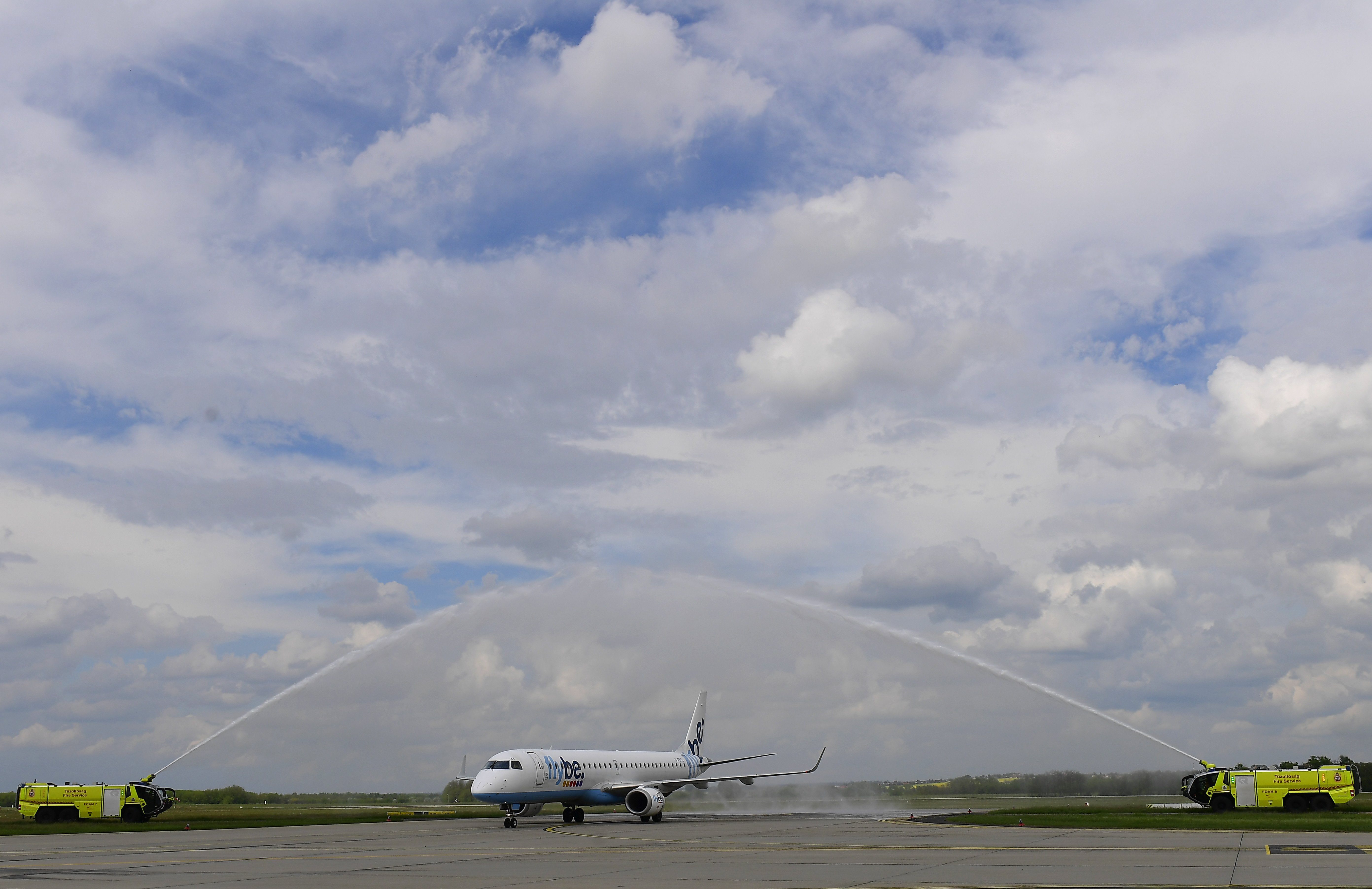 British Flybe airline landed in Budapest