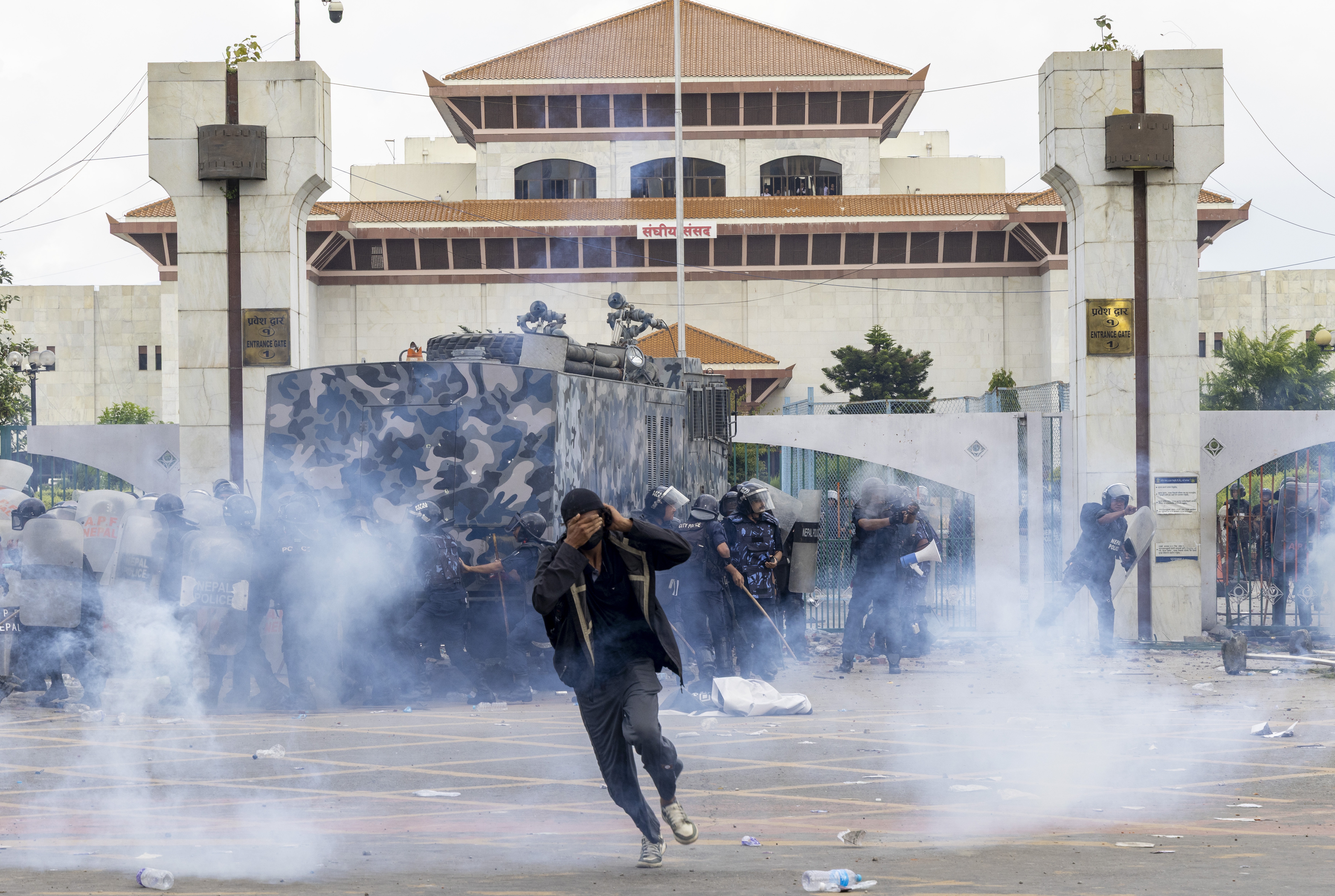 Protesters clash with police over social media ban in Nepal