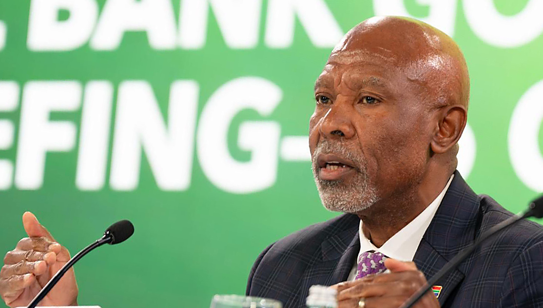 Reserve Bank governor Lesetja Kganyago Reserve Bank governor Lesetja Kganyago addresses the media at the conclusion of the fourth G20 Finance Ministers and Central Bank Governors meeting in Washington, DC. (Photo: IMF)