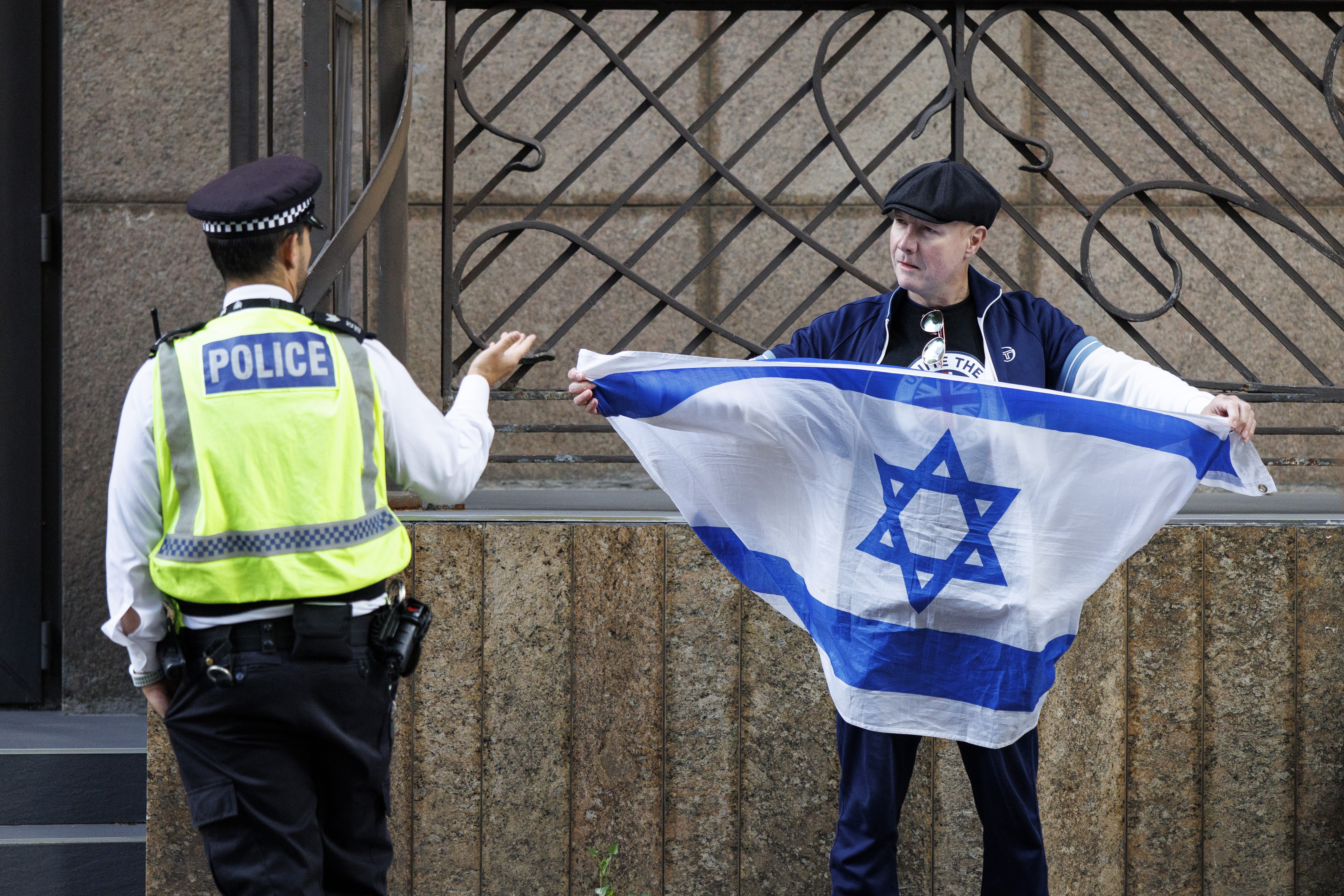 'Stand Up to Racism' protest outside Britannia Hotel in London