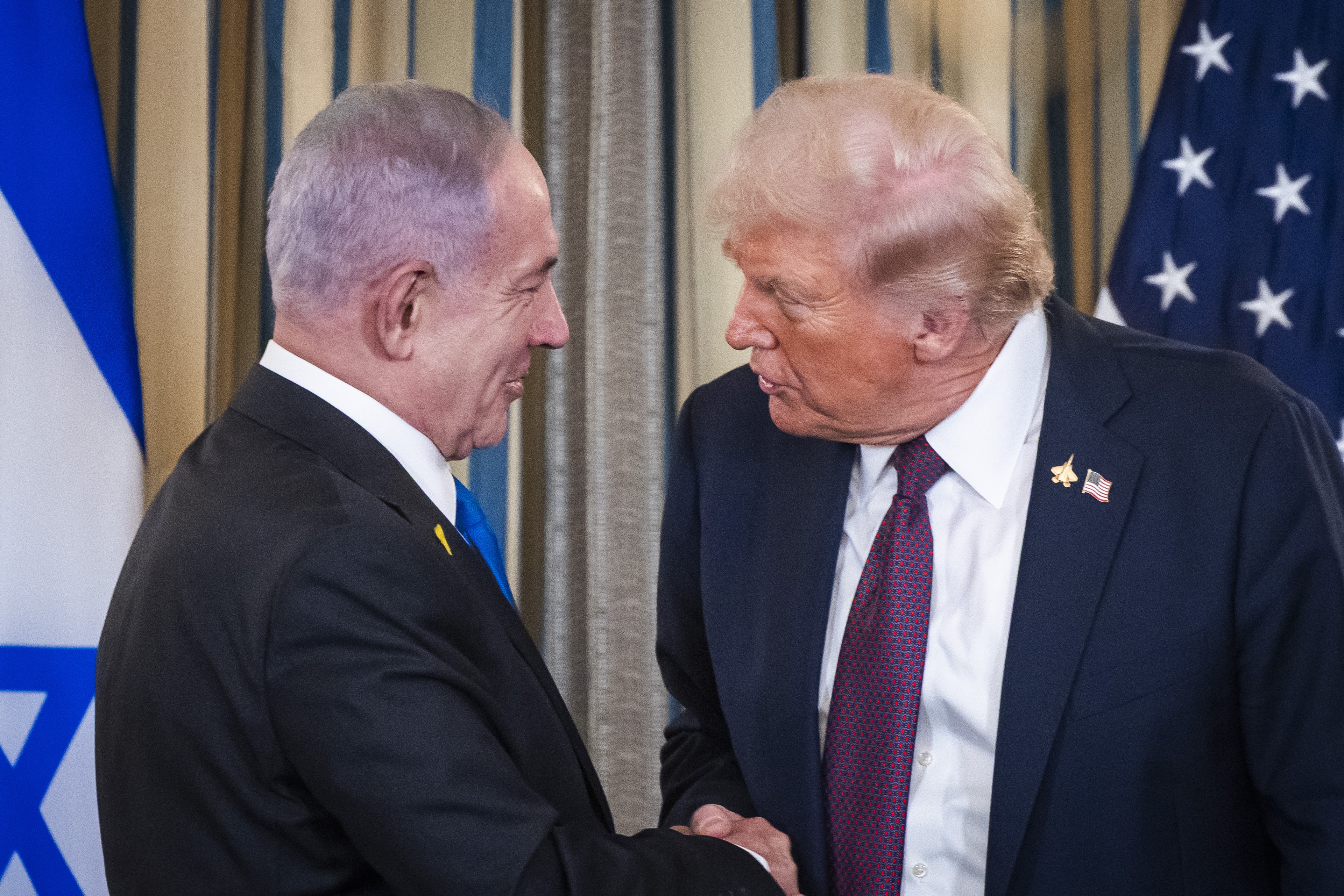 US President Trump and Israeli Prime Minister Netanyahu press conference at the White House