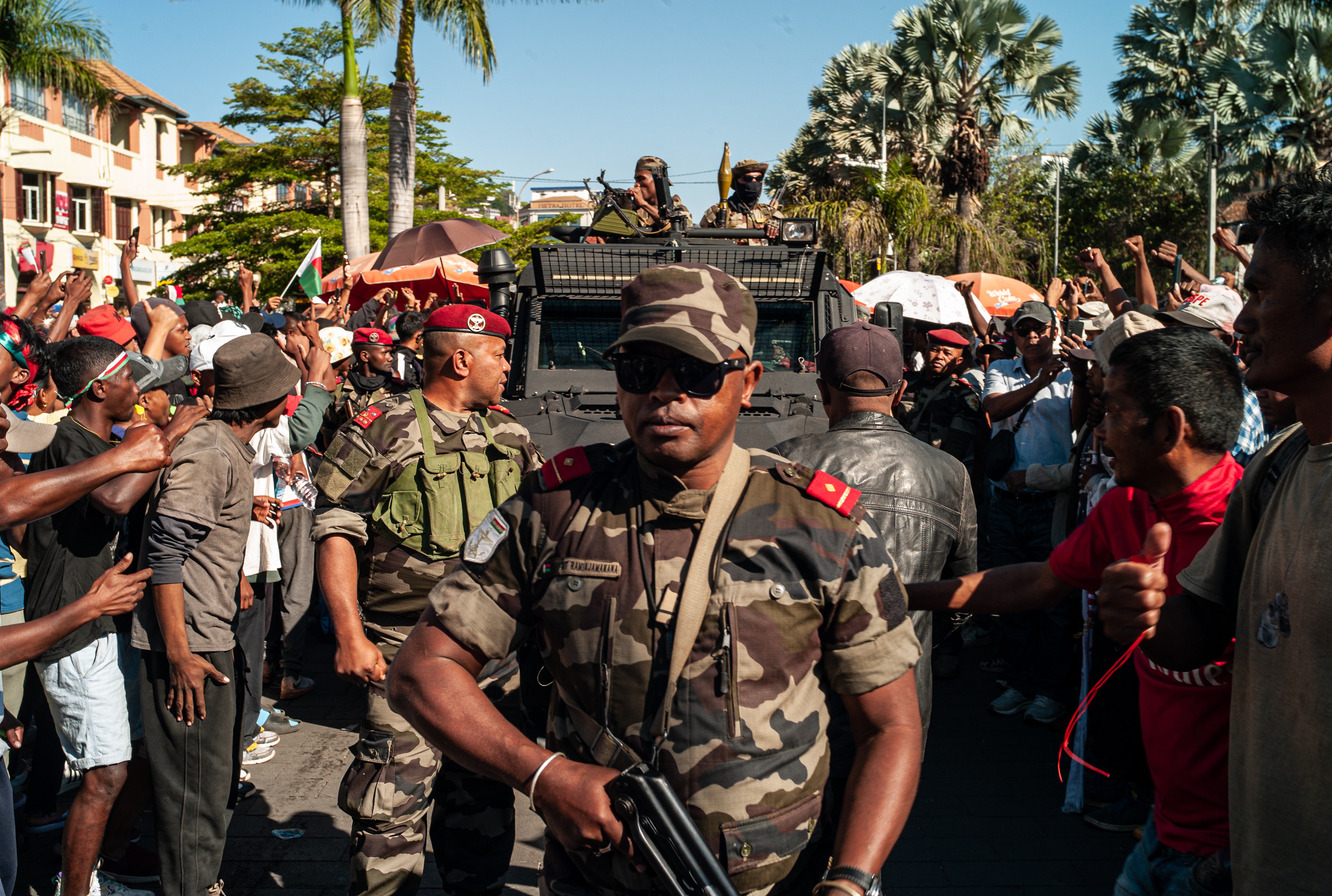 Anti-government protesters gather in Antananarivo