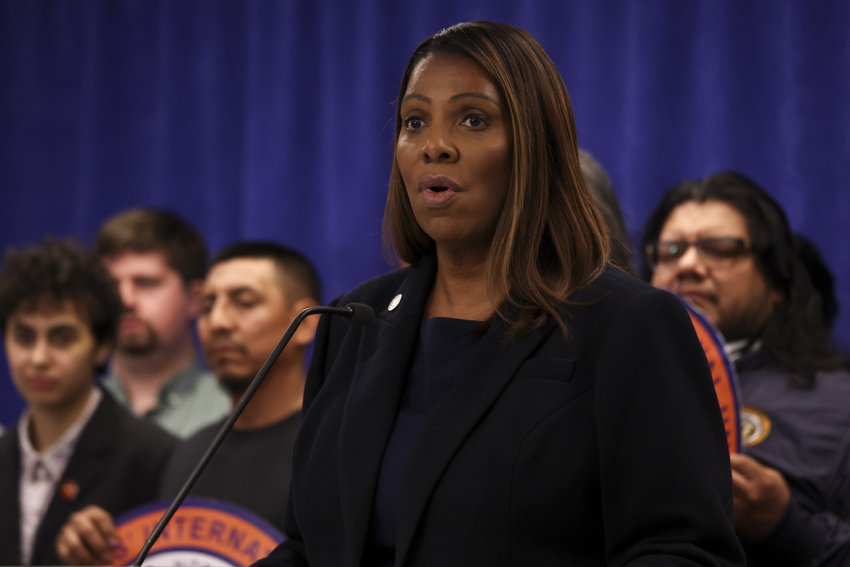 New York Attorney General Letitia James announces major settlement with Alba