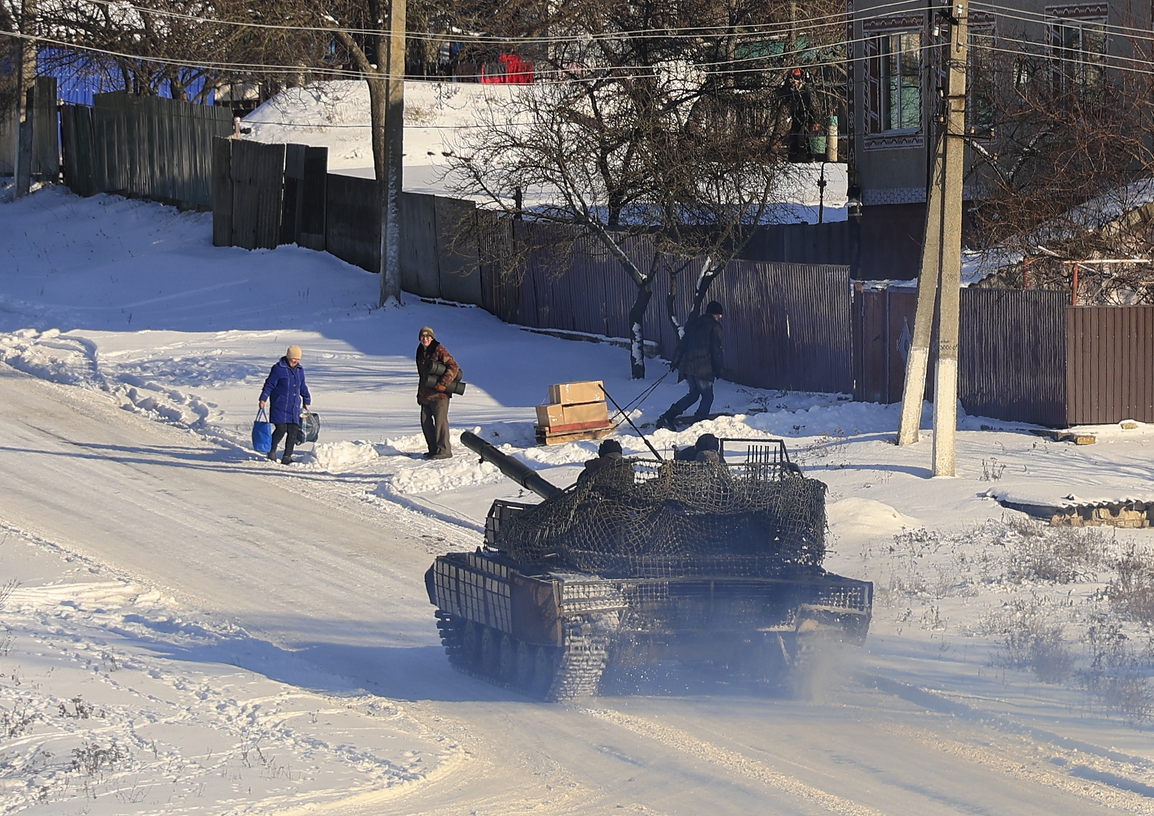 Ukrainian volunteers deliver humanitarian aid to the territories close to the frontline