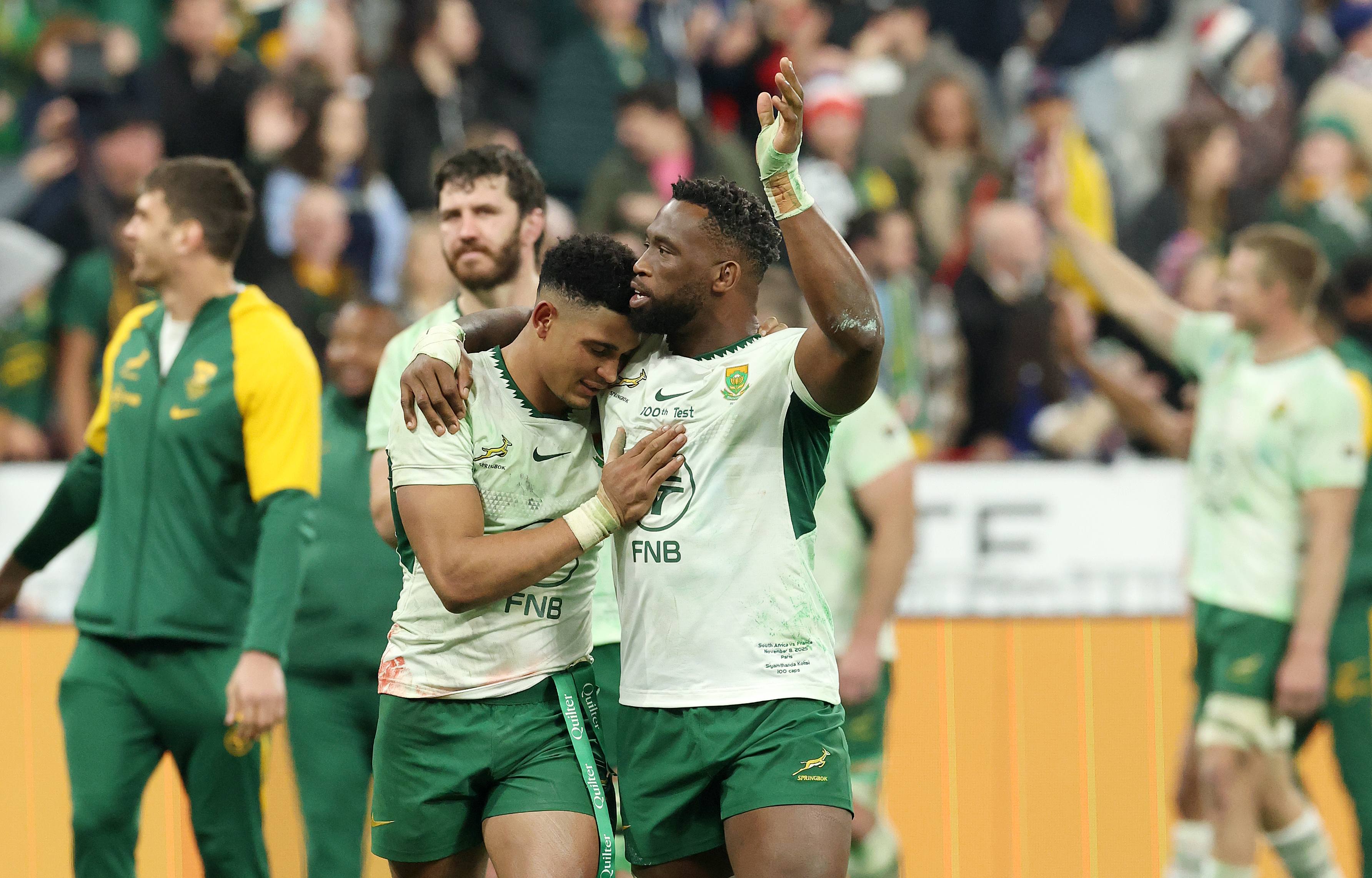 Fourteen-man Springboks produce stirring second-half comeback to smash France