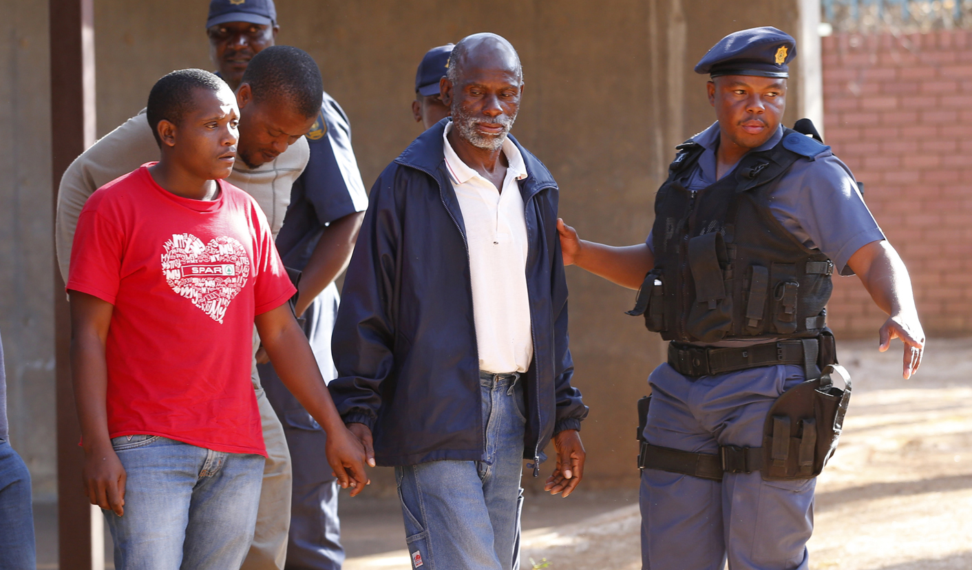 Detained miners arrive at court in Ga Rankuwa, near Pretoria