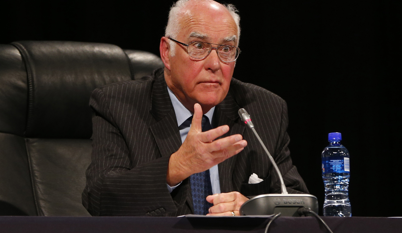 Retired judge Farlam speaks as judicial commission of inquiry into the shootings at Lonmin's Marikana mine gets underway in Rustenburg