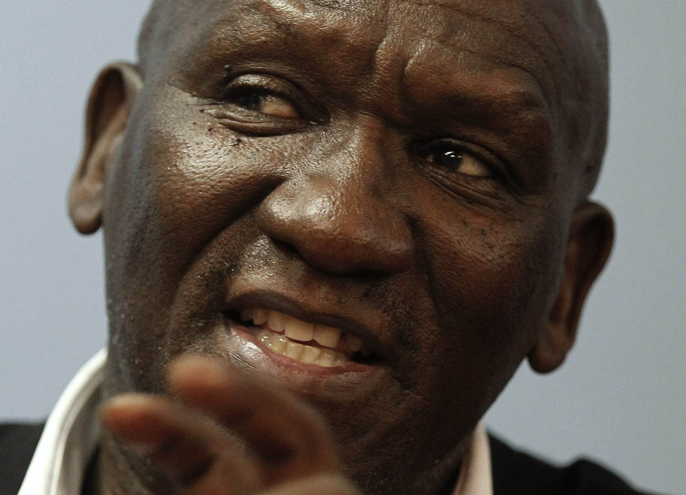 South African police chief Bheki Cele answers a question about World Cup Soccer security, during a news conference in Magaliesburg