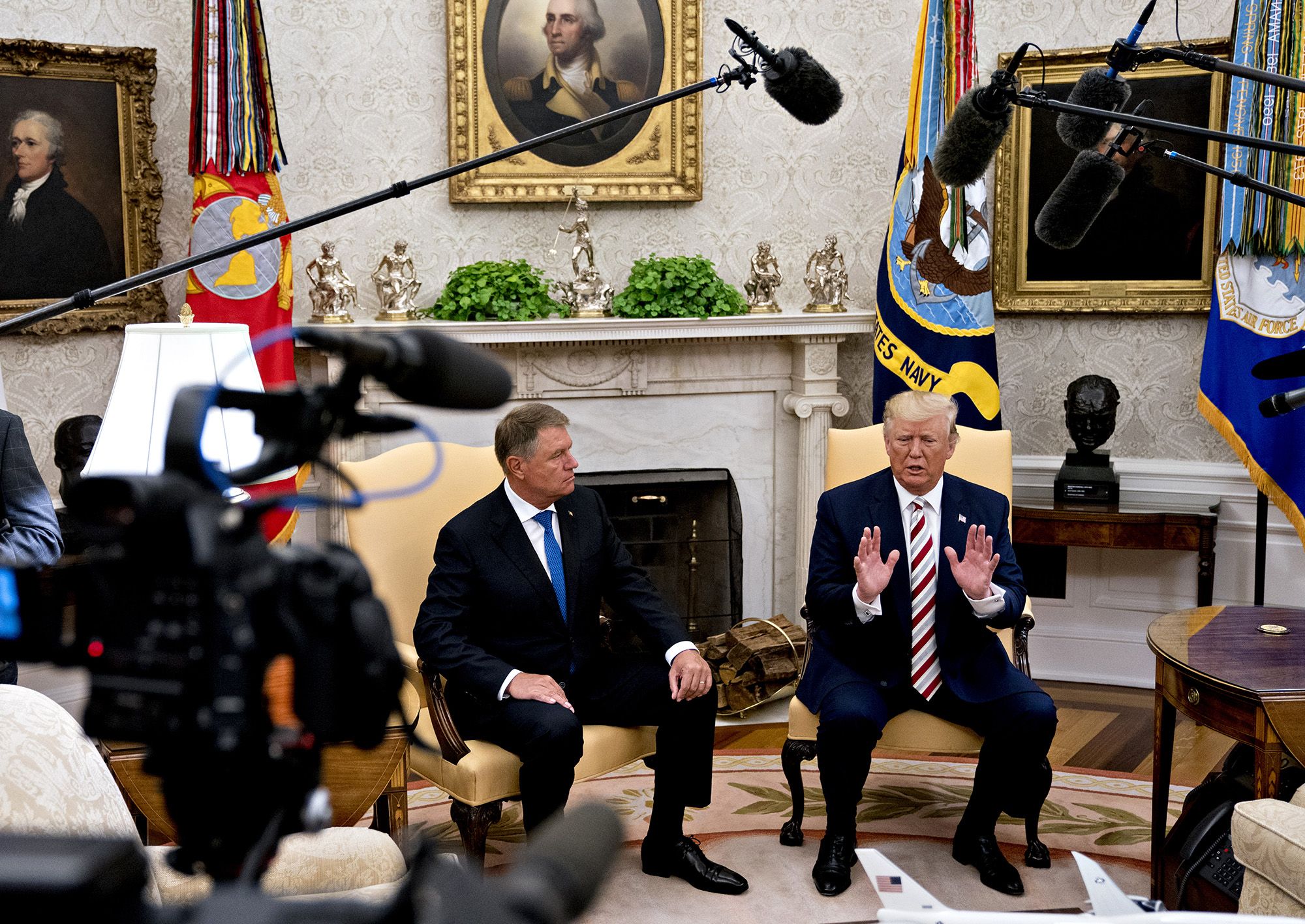 President Trump Hosts Romanian President Klaus Iohannis At White House