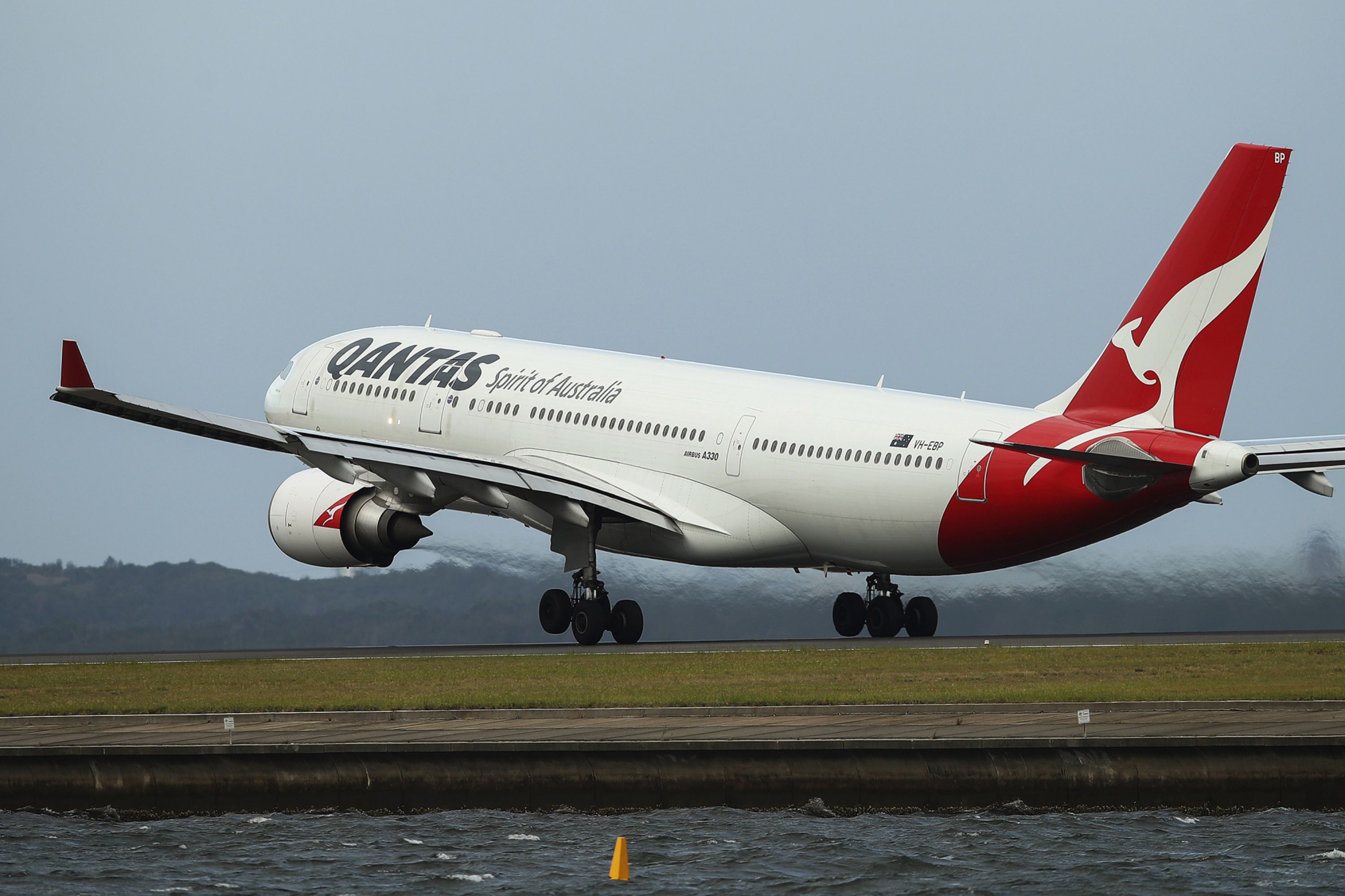 General Views of Qantas Aircraft Ahead of Half-Year Results