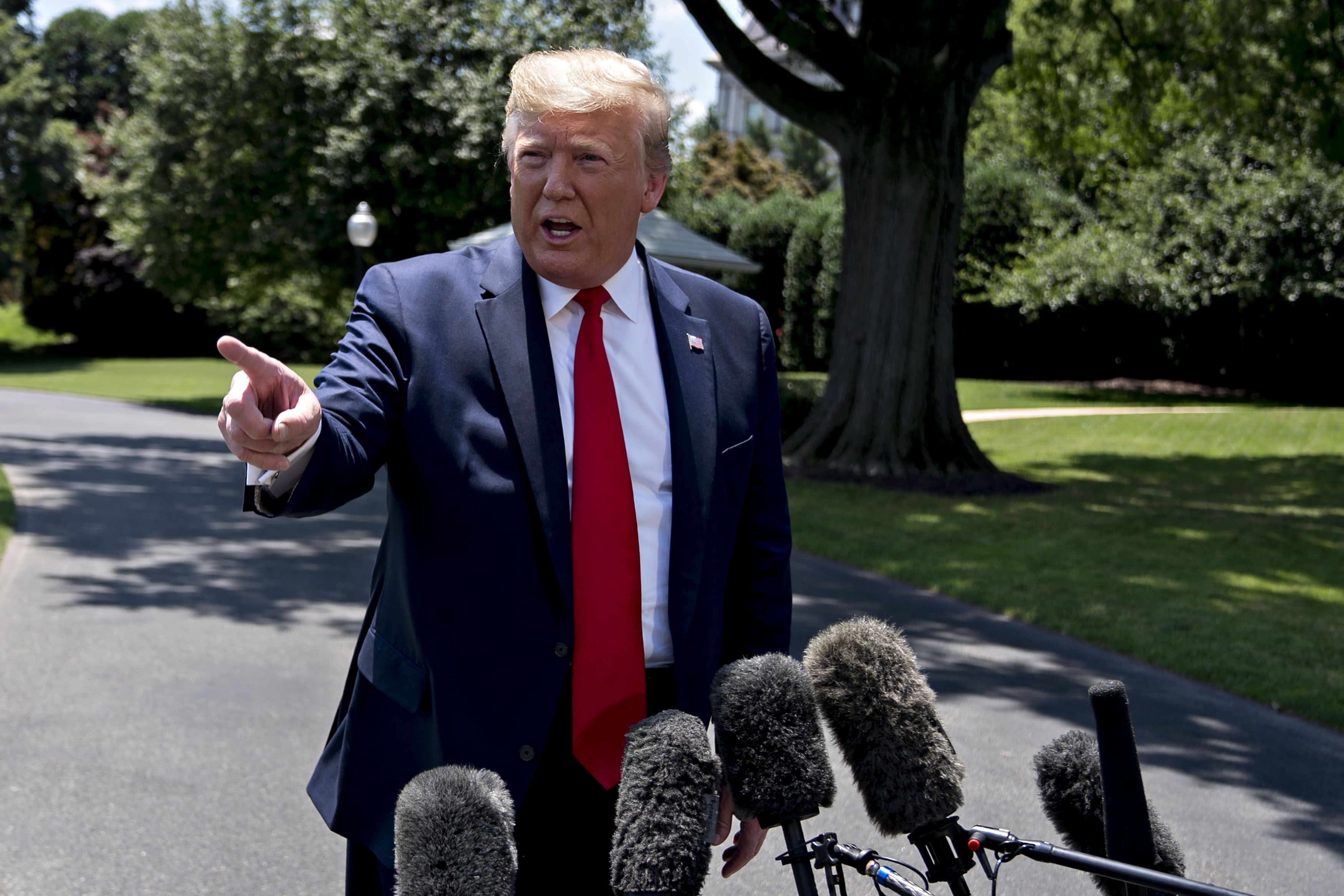 President Trump Departs White House For Japan