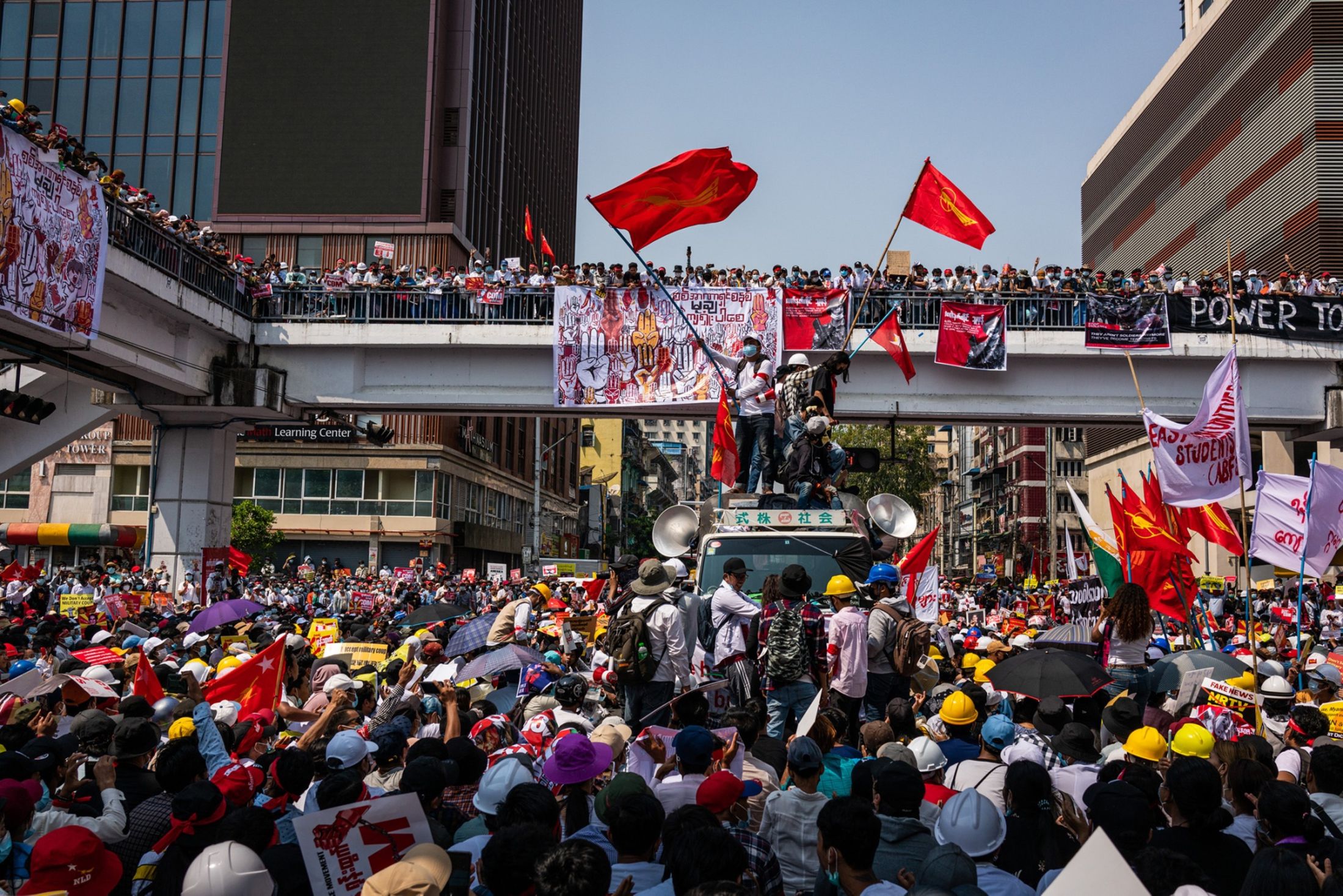 Containers Pile Up at Myanmar Ports as Coup Protests Snarl Trade