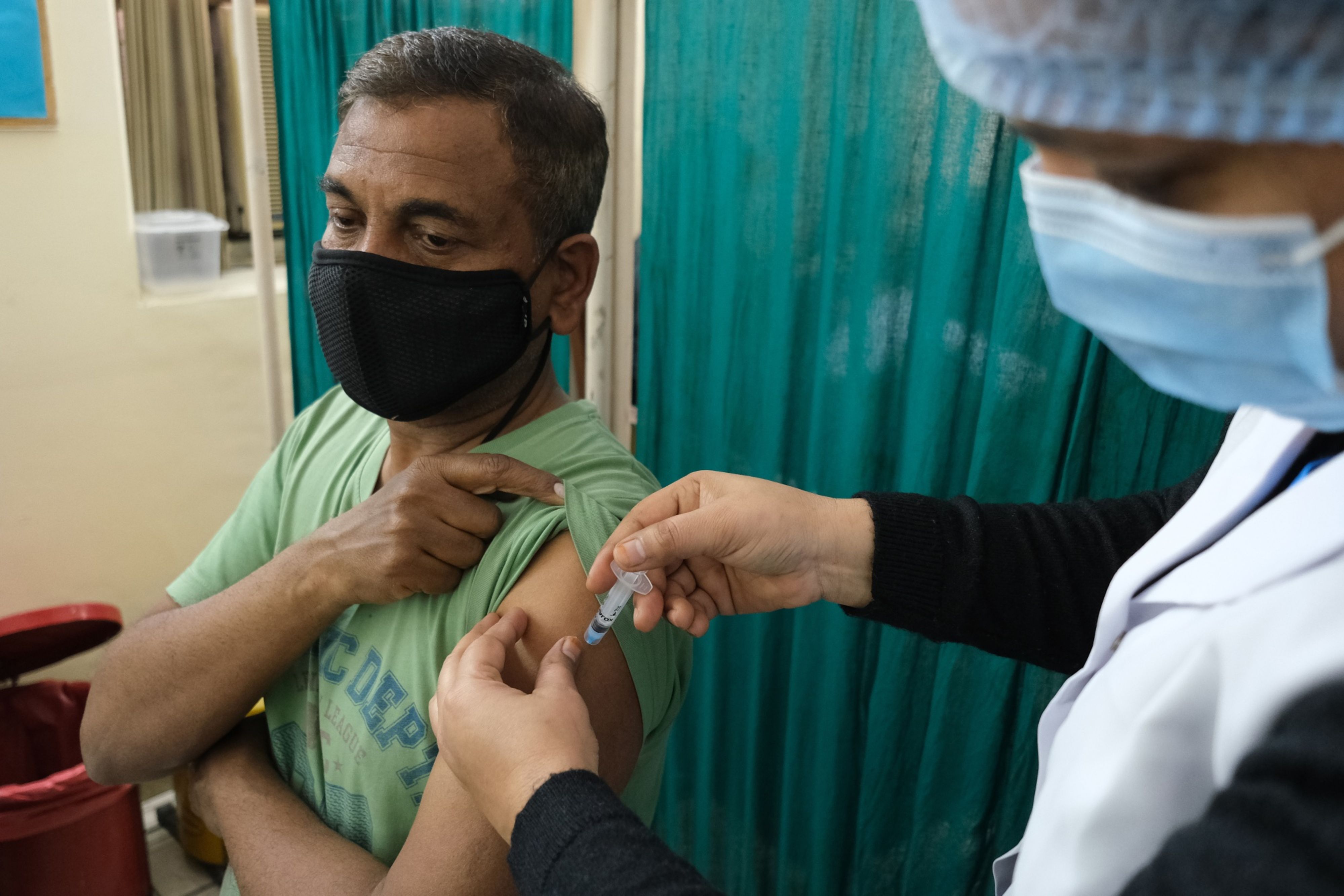 Frontline Workers Receive Covid-19 Vaccines