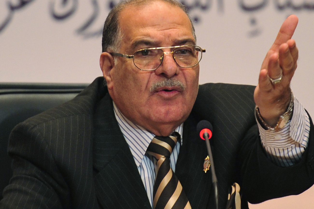 Abdel Moez Ibrahim, head of Egypt's High Judicial Committee for Elections, speaks at a news conference to announce the outcome of the elections in Cairo
