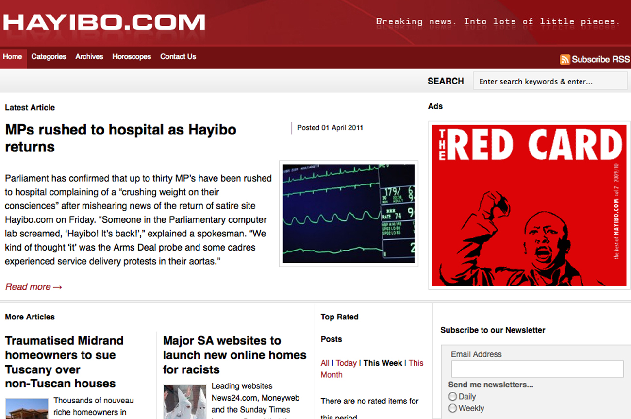 Not an April Fool's joke: Hayibo lives!