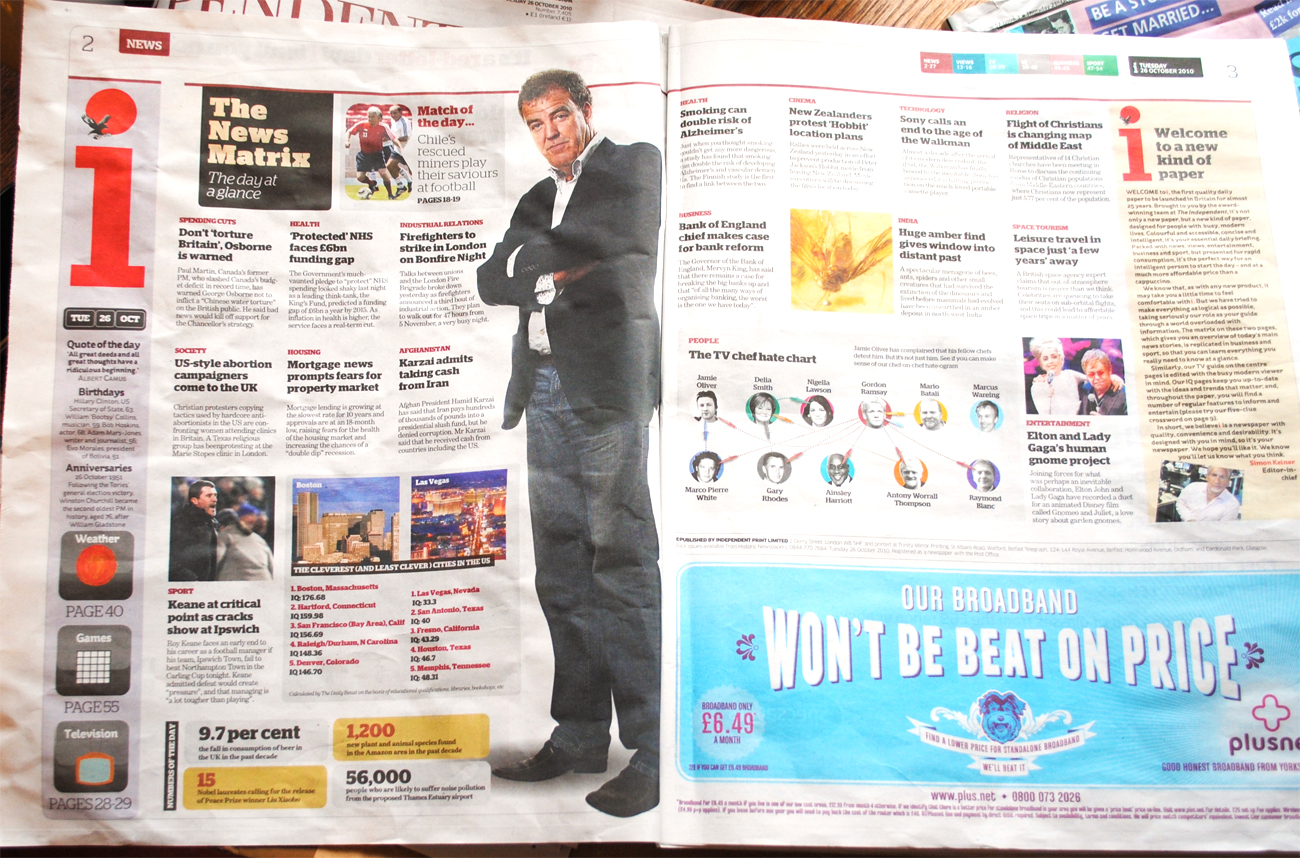 Independent's new newspaper: Big I, little i, what begins with i...