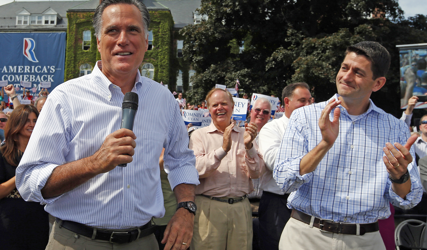Tempest time: Mother Nature, and his own party, threaten Mitt's prime-time debut