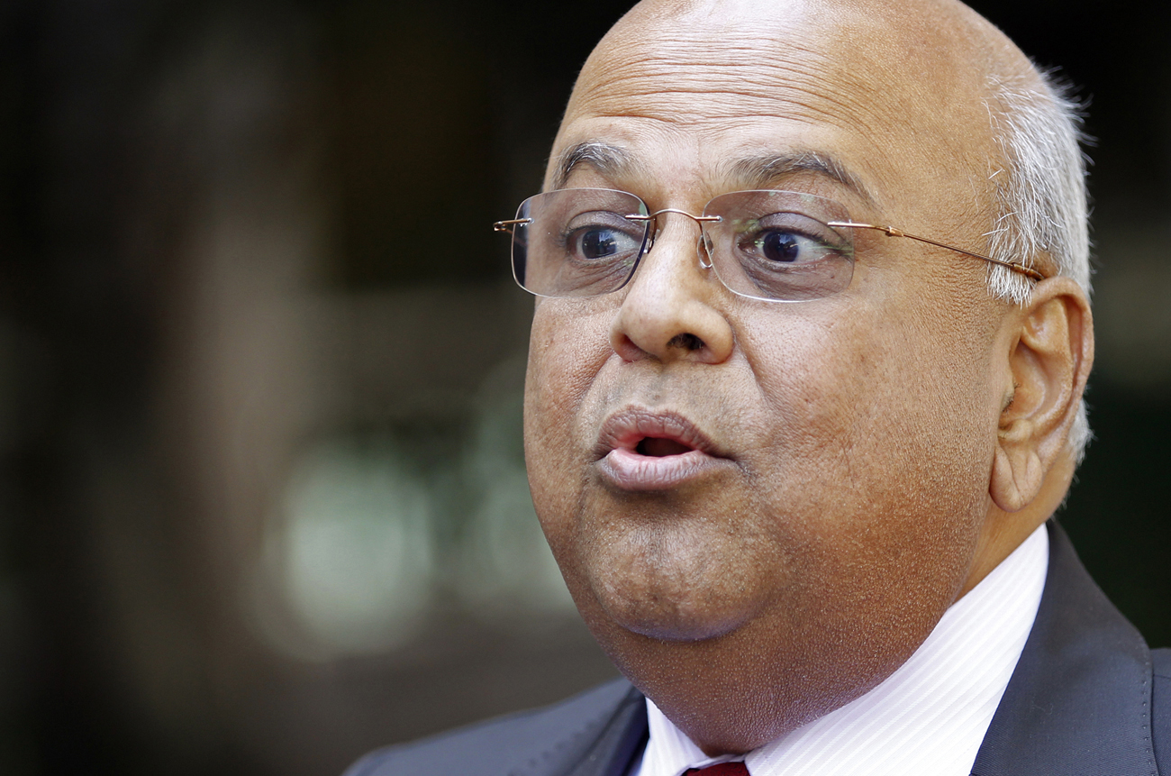 South Africa's Finance Minister Pravin Gordhan looks on during the Reuters Africa Investment Summit held in Johannebsurg