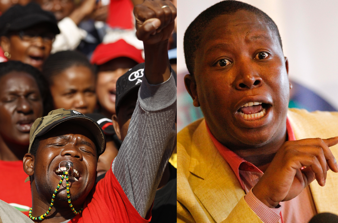 South African state workers seeking higher wages take part in a strike in Johannesburg
