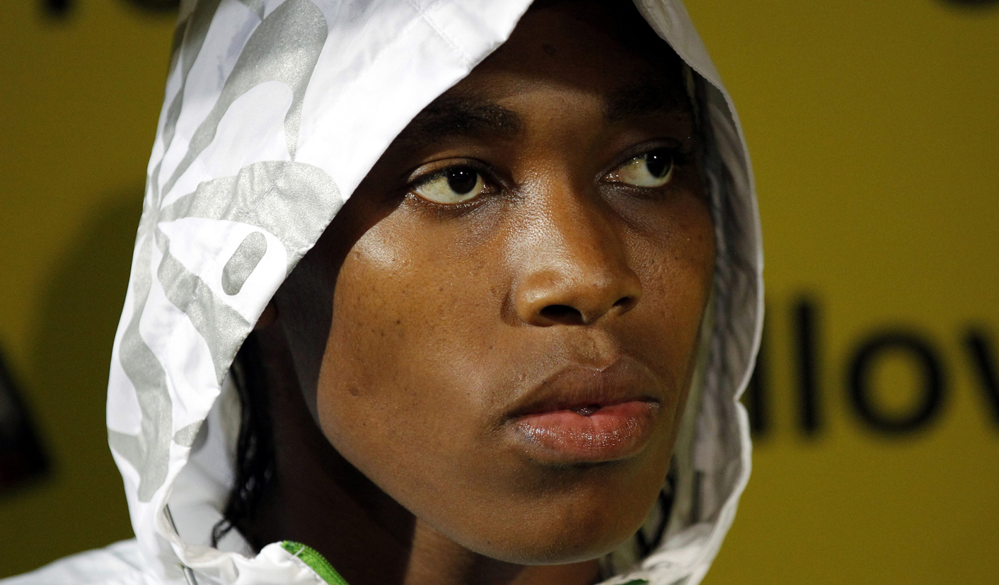 Semenya of South Africa prepares to take part in the women's 800 m Yellow Pages third series Olympics qualifier competition in Pretoria