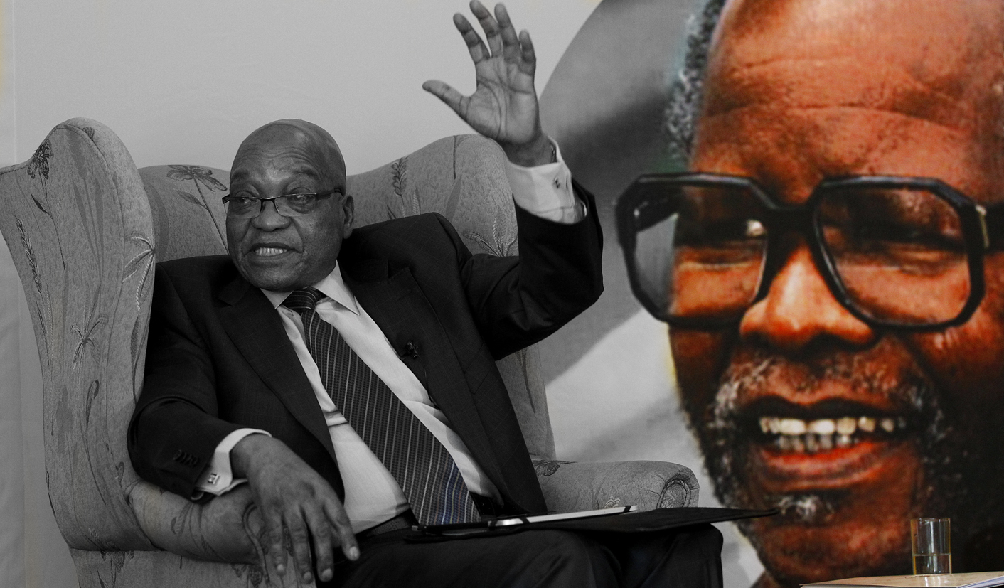 South African president Zuma gestures during a briefing with South African Foreign Correspondents Association in Johannesburg