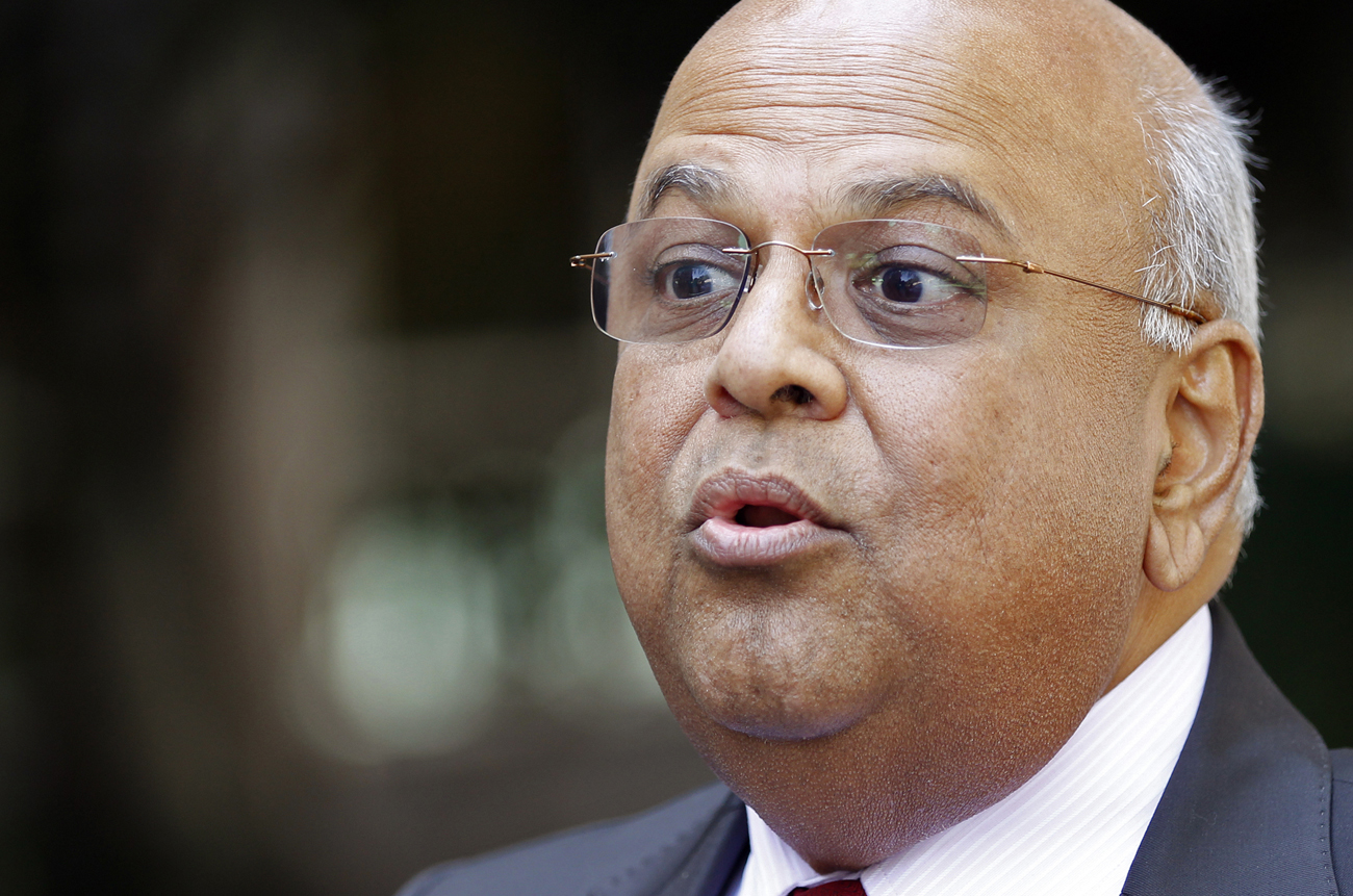 South Africa's Finance Minister Pravin Gordhan looks on during the Reuters Africa Investment Summit held in Johannebsurg