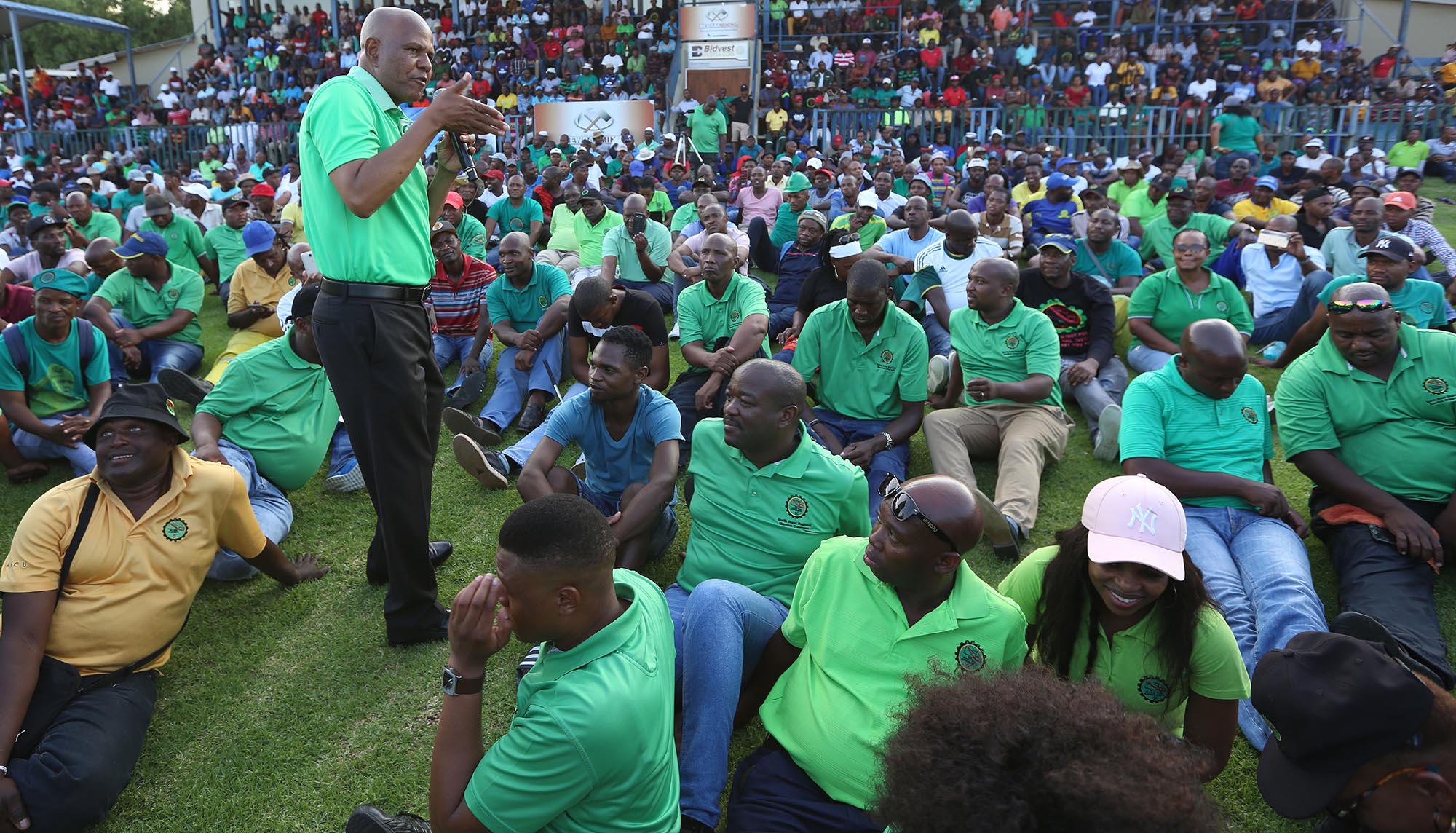 Amcu president updates members on Sibanye gold strike