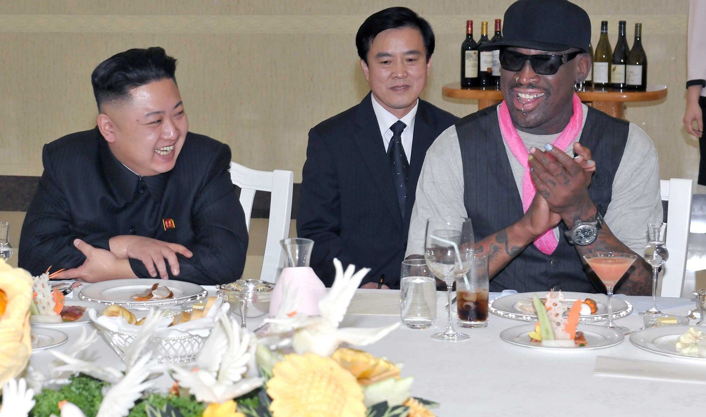 Dennis Rodman visits North Korea, proves Young Leader can jump